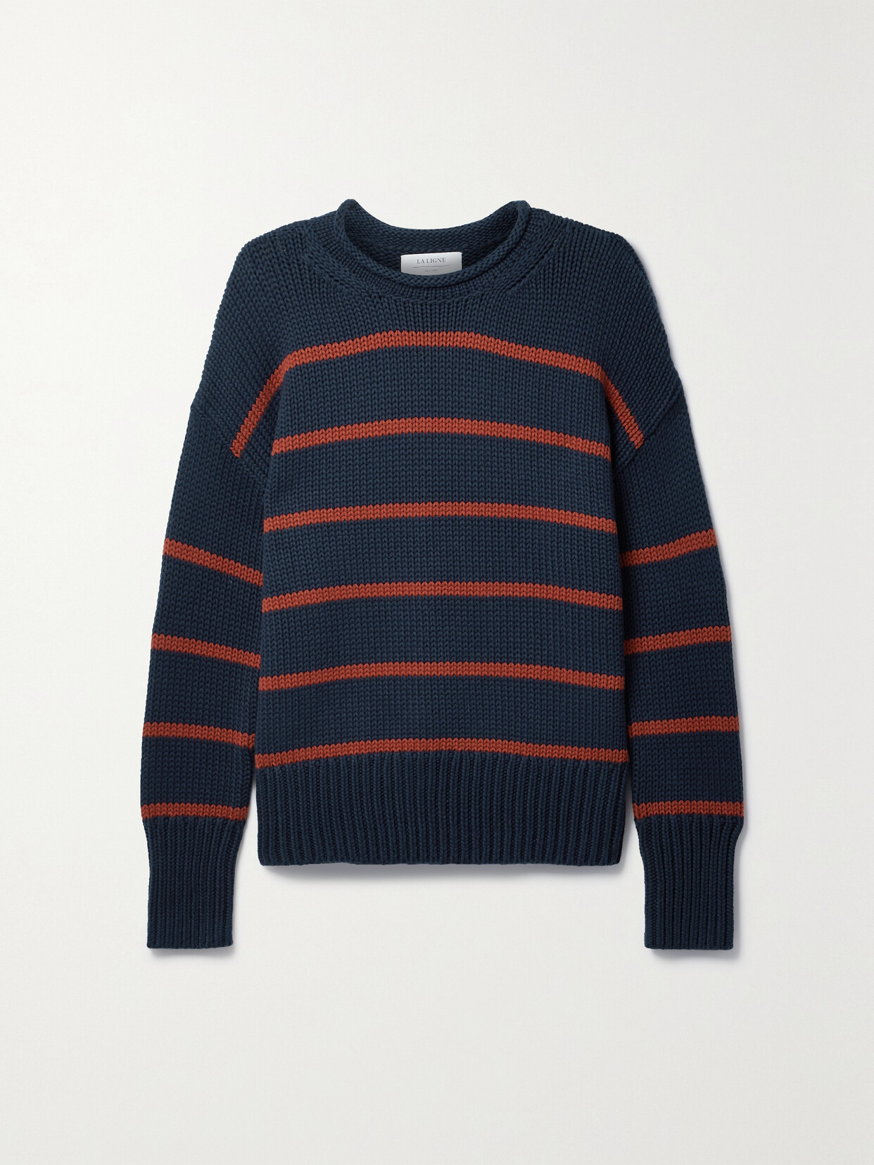 La Ligne Marina Striped Cotton Sweater - Blue