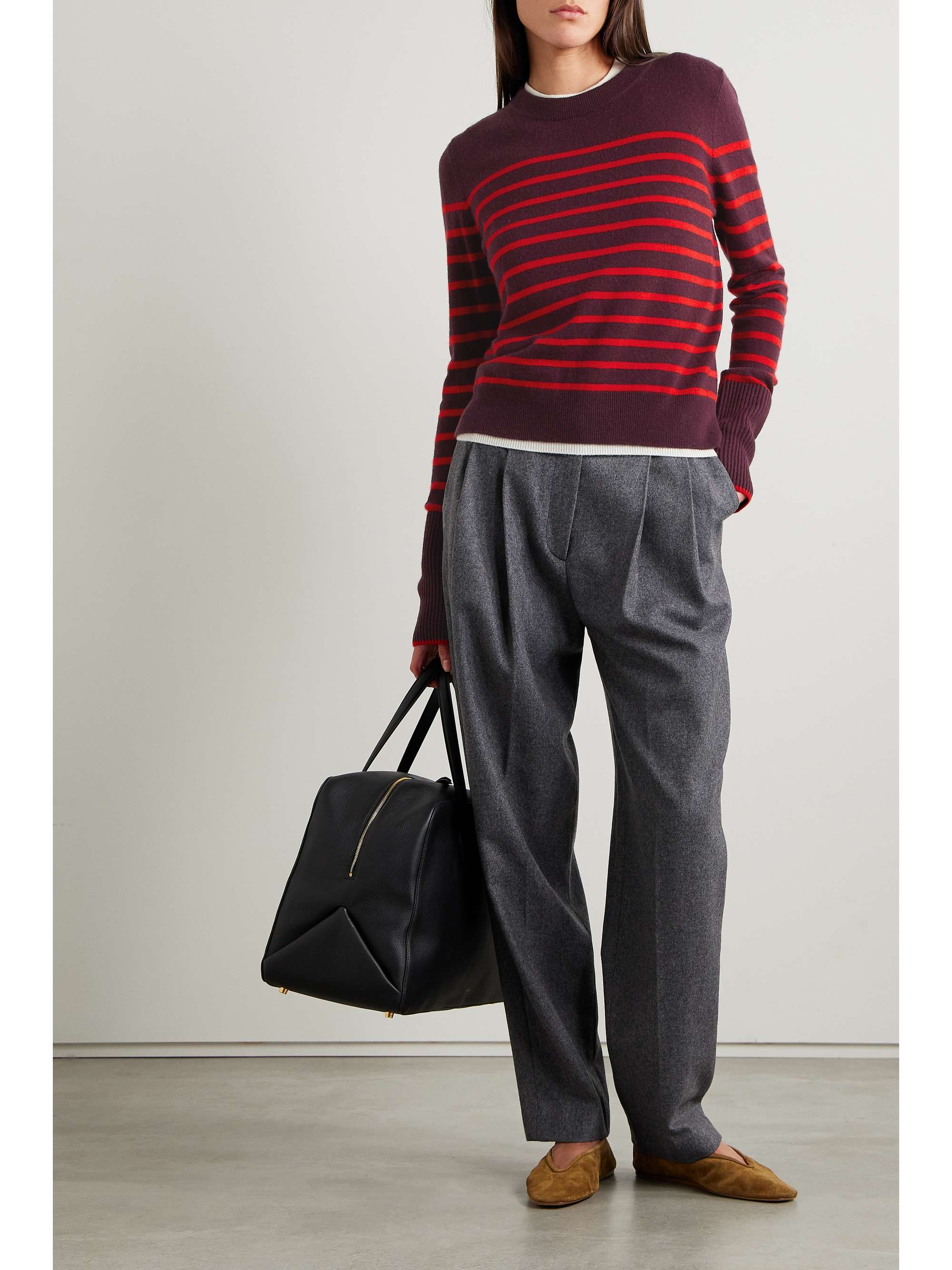 LA LIGNE Lean Lines striped cashmere sweater NET A PORTER
