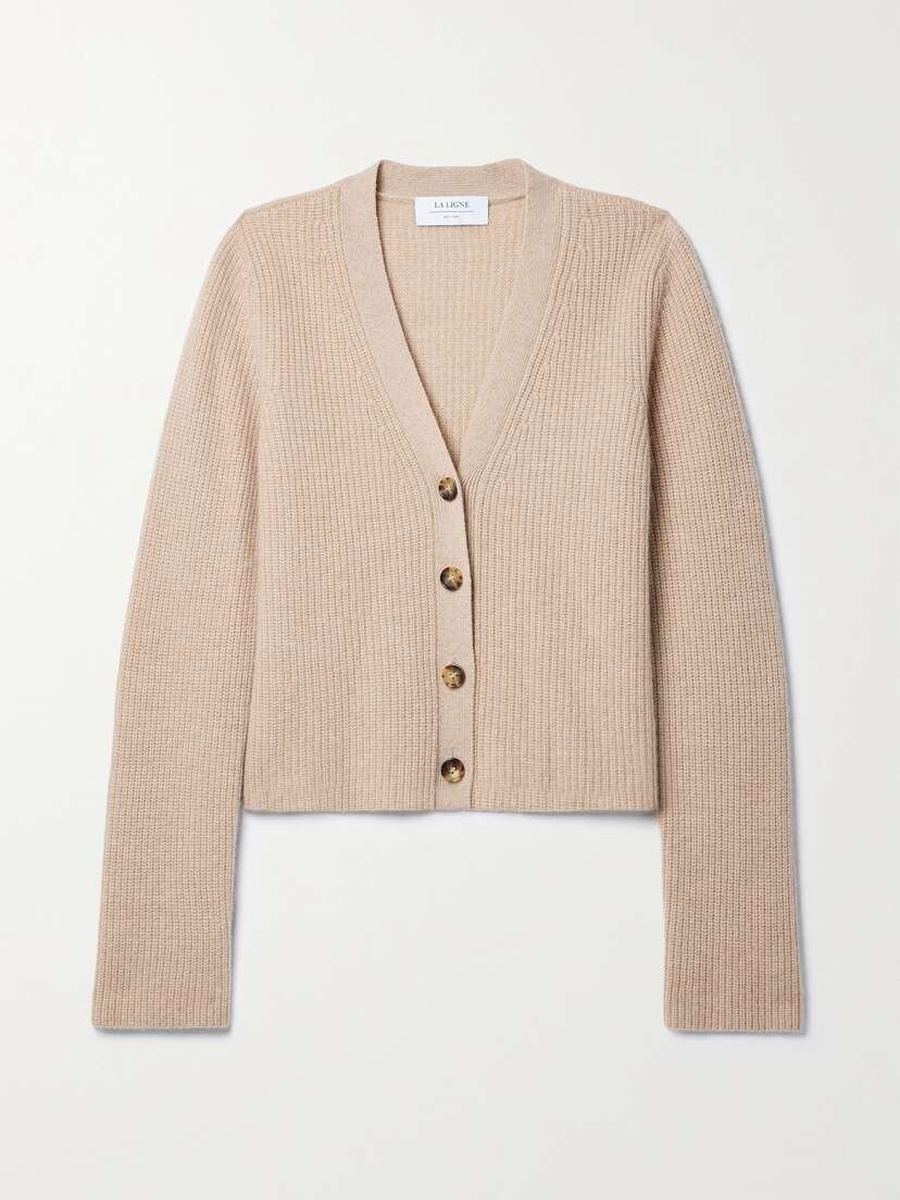 La Ligne Mini Toujours Ribbed Cashmere Cardigan -  - x large
