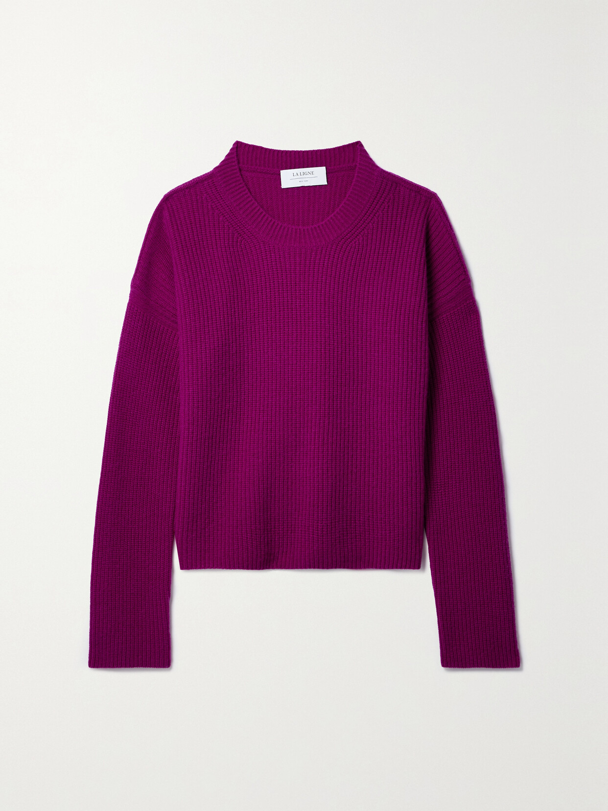 La Ligne Mini Toujours Ribbed Cashmere Jumper In Purple