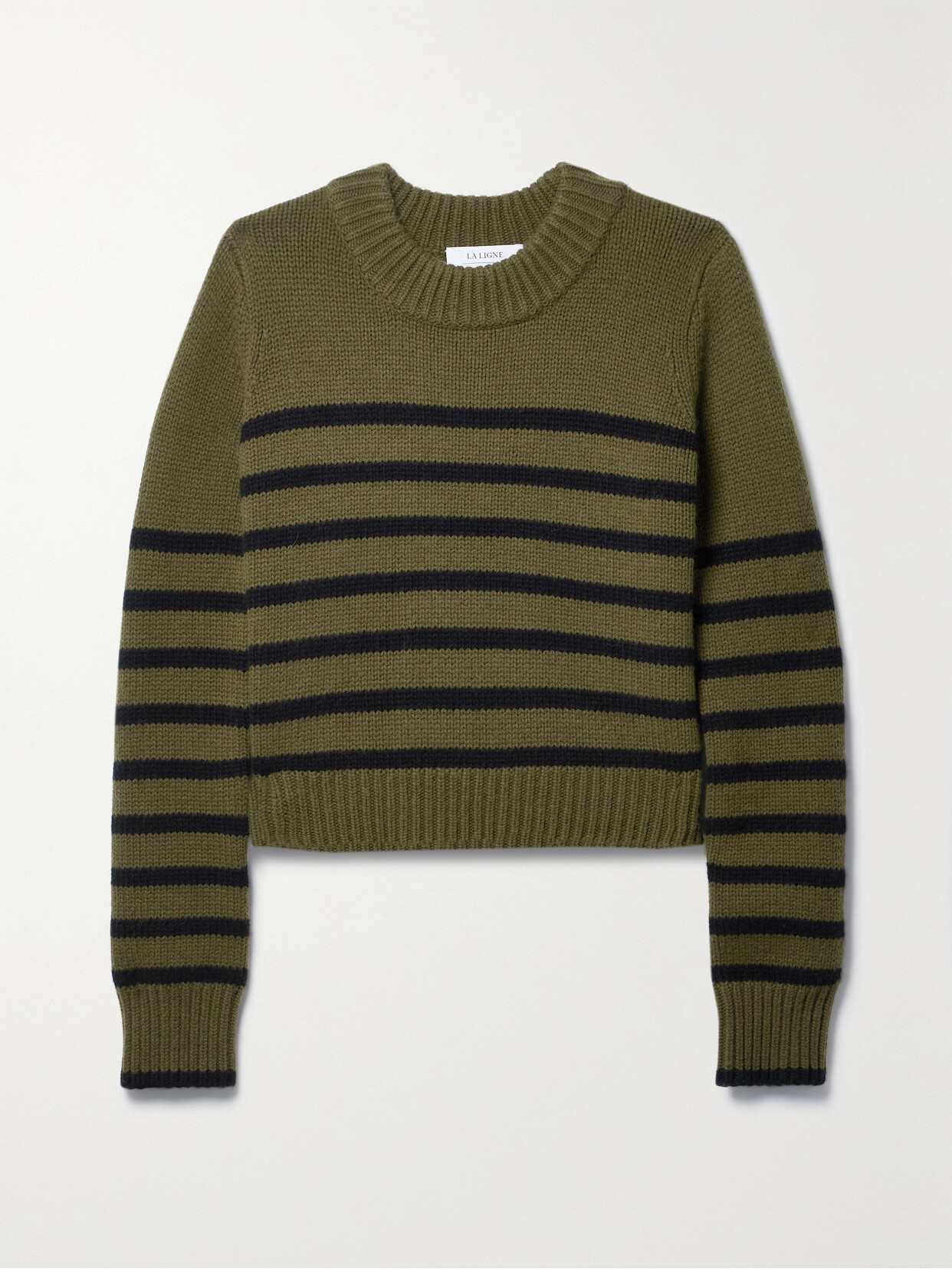 La Ligne - Mini Marin Striped Wool And Cashmere-blend Sweater - Green