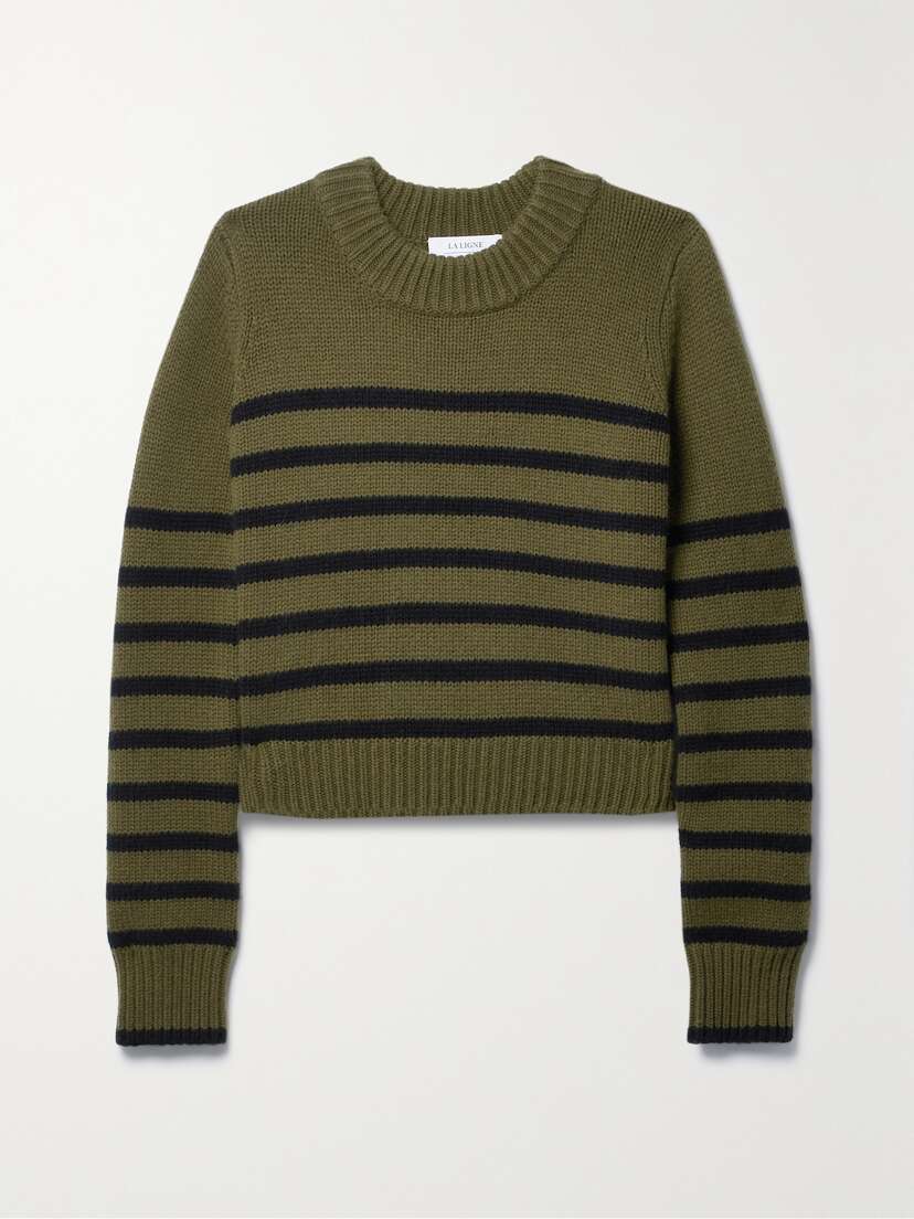 La Ligne Mini Marin Striped Wool And Cashmere-blend Sweater
