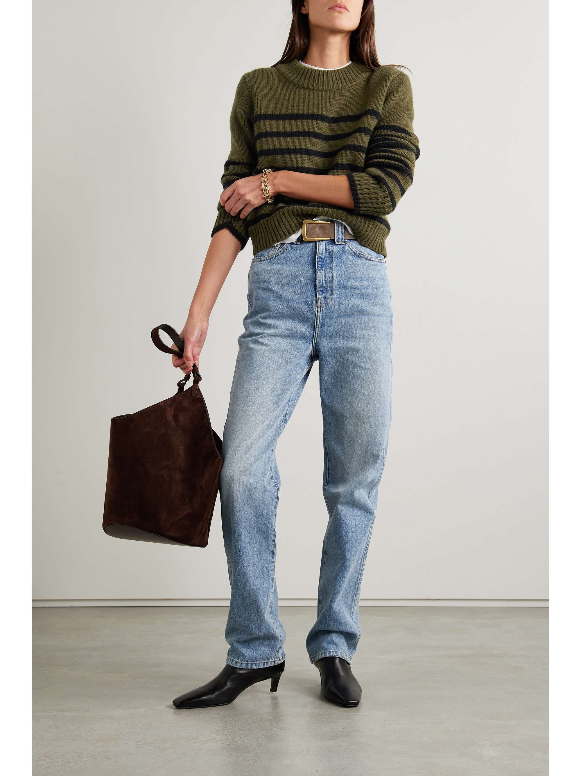 LA LIGNE Mini Marin striped wool and cashmere-blend sweater