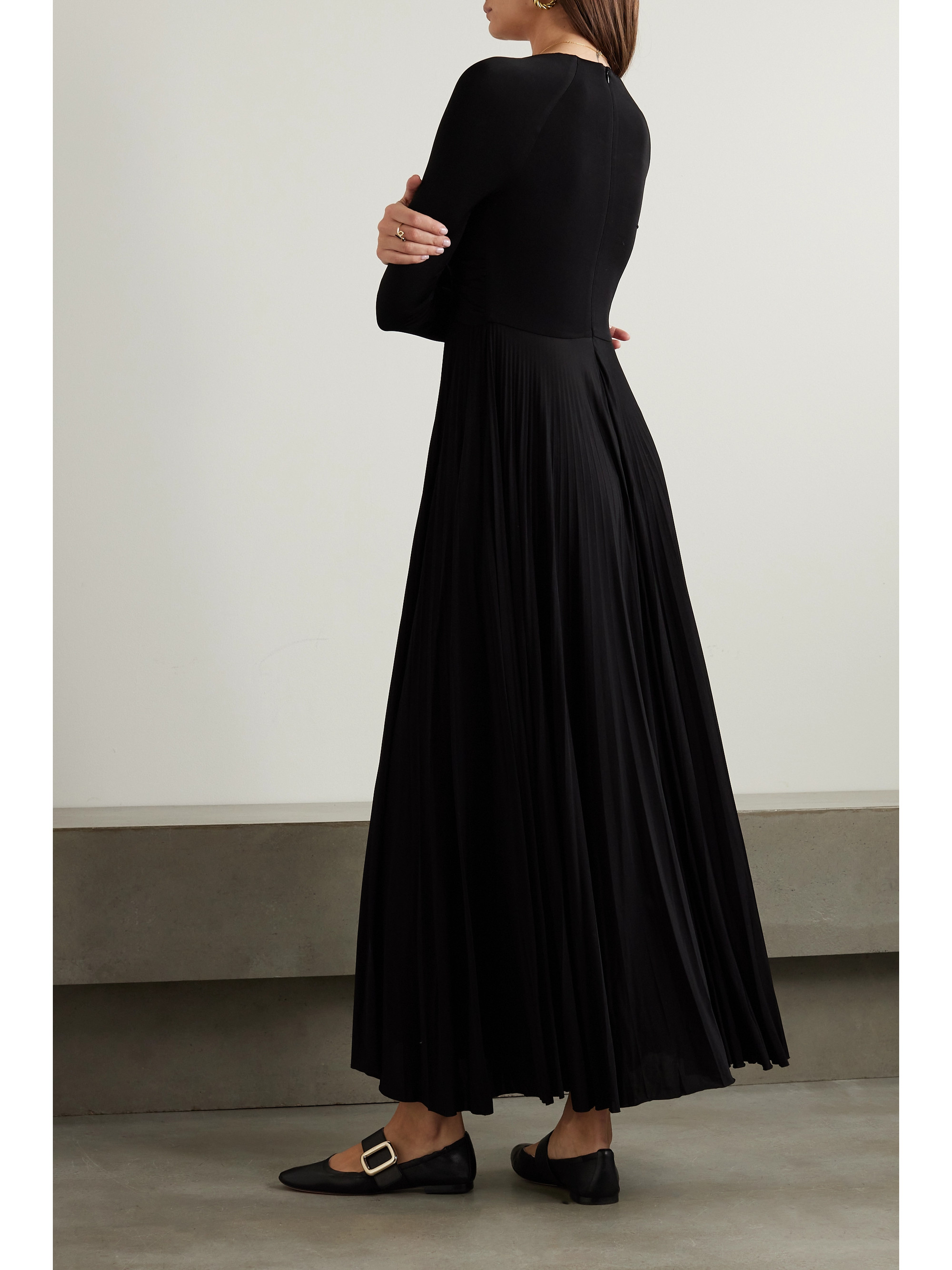 La Ligne Twist-front pleated stretch-jersey maxi dress thumbnail