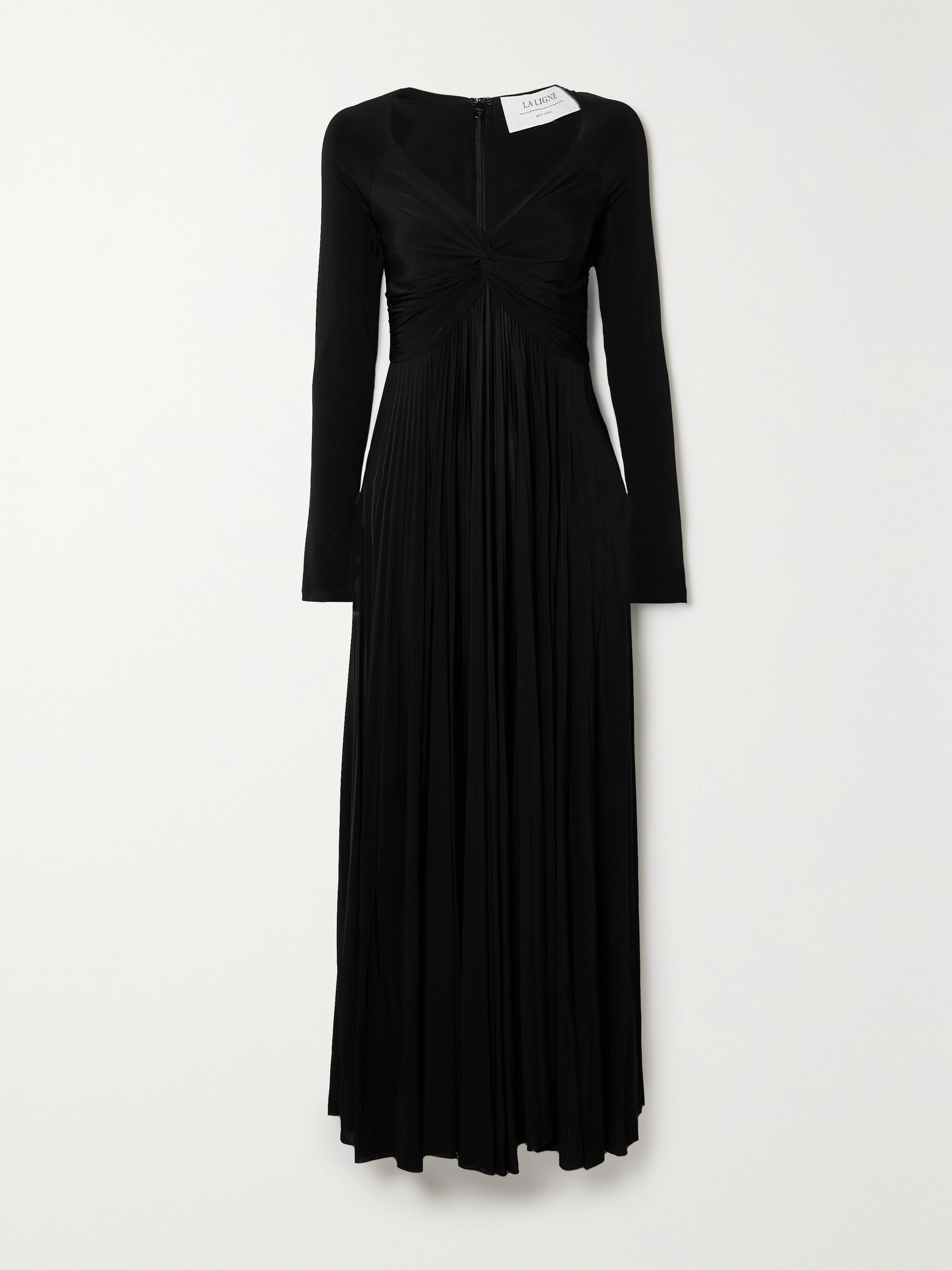 La Ligne Twist-front pleated stretch-jersey maxi dress thumbnail