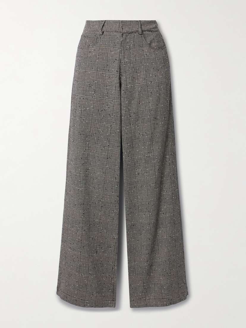 La Ligne Prince Of Wales Checked Woven Wide-leg Pants