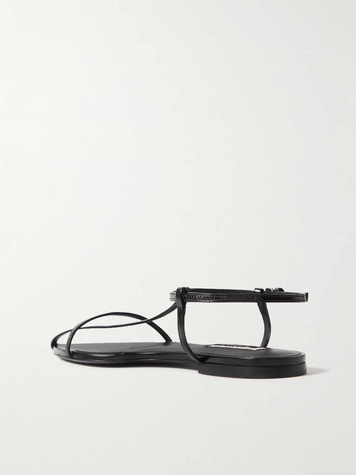 Jil Sander Women Black Sandals With Ankle Buckle Closure In Leather Woman