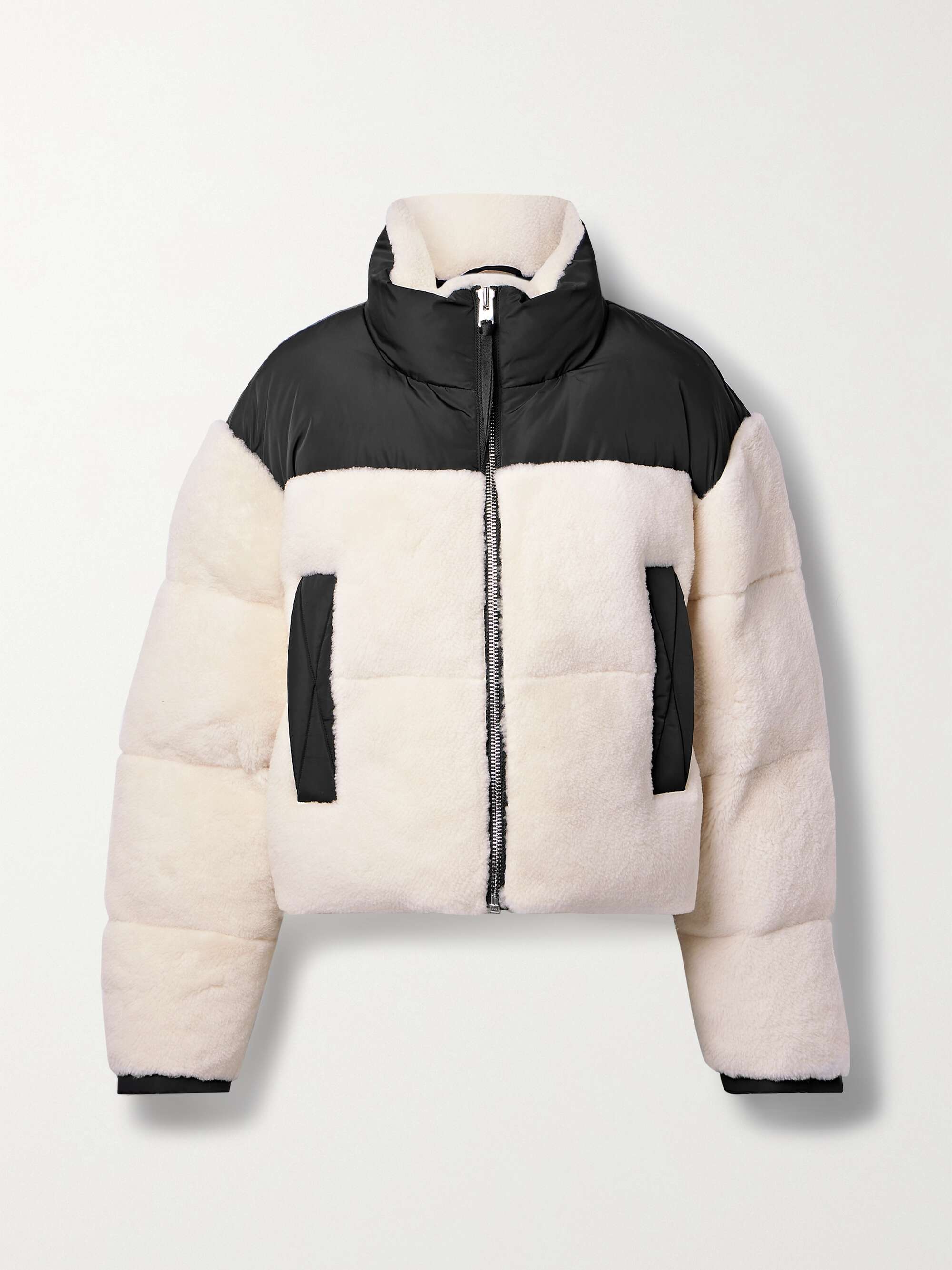 SHOREDITCH SKI CLUB Maya shell trimmed quilted padded shearling jacket NET A PORTER