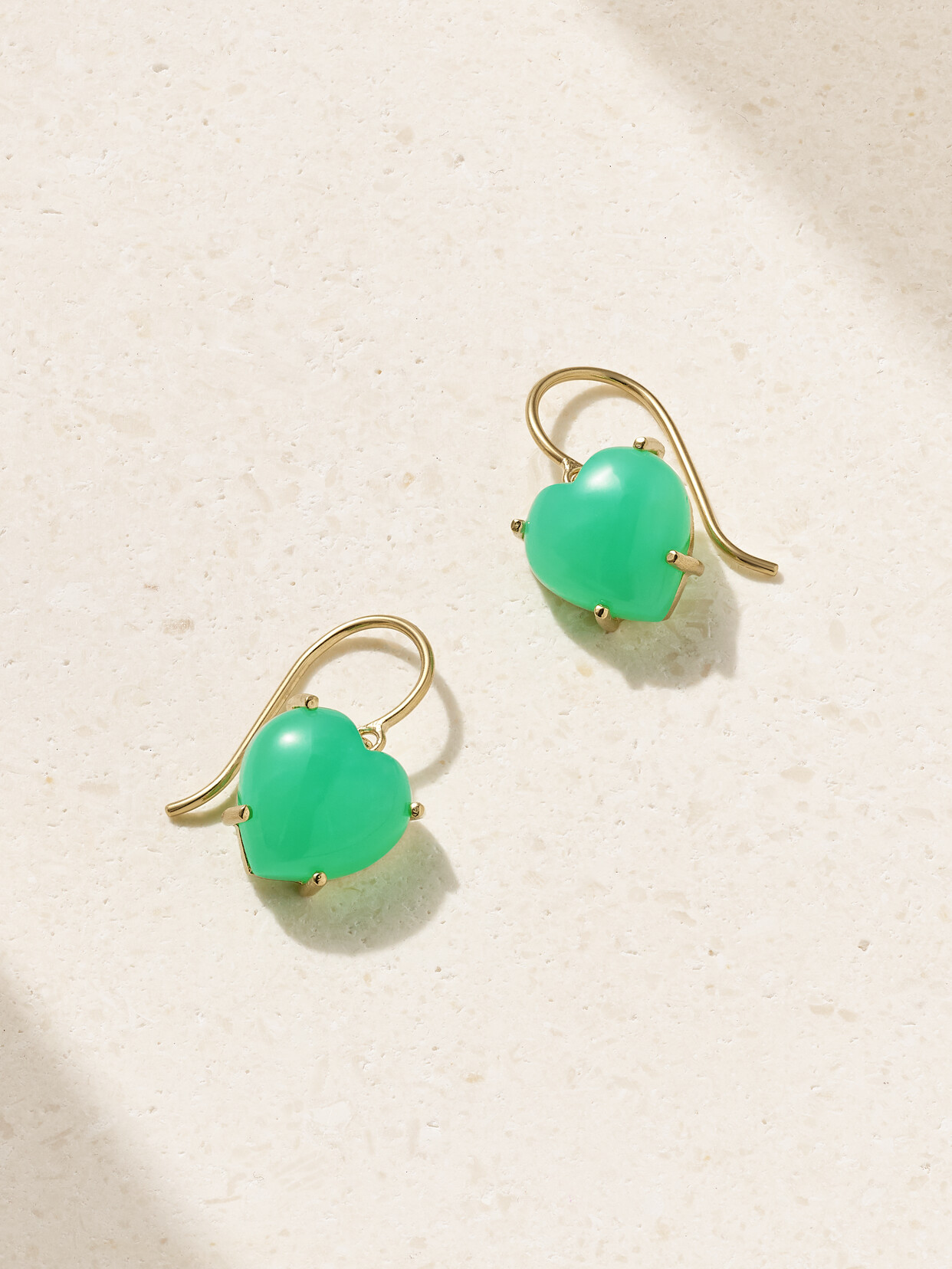 Irene Neuwirth Love 18-karat Gold Chrysoprase Earrings In Green