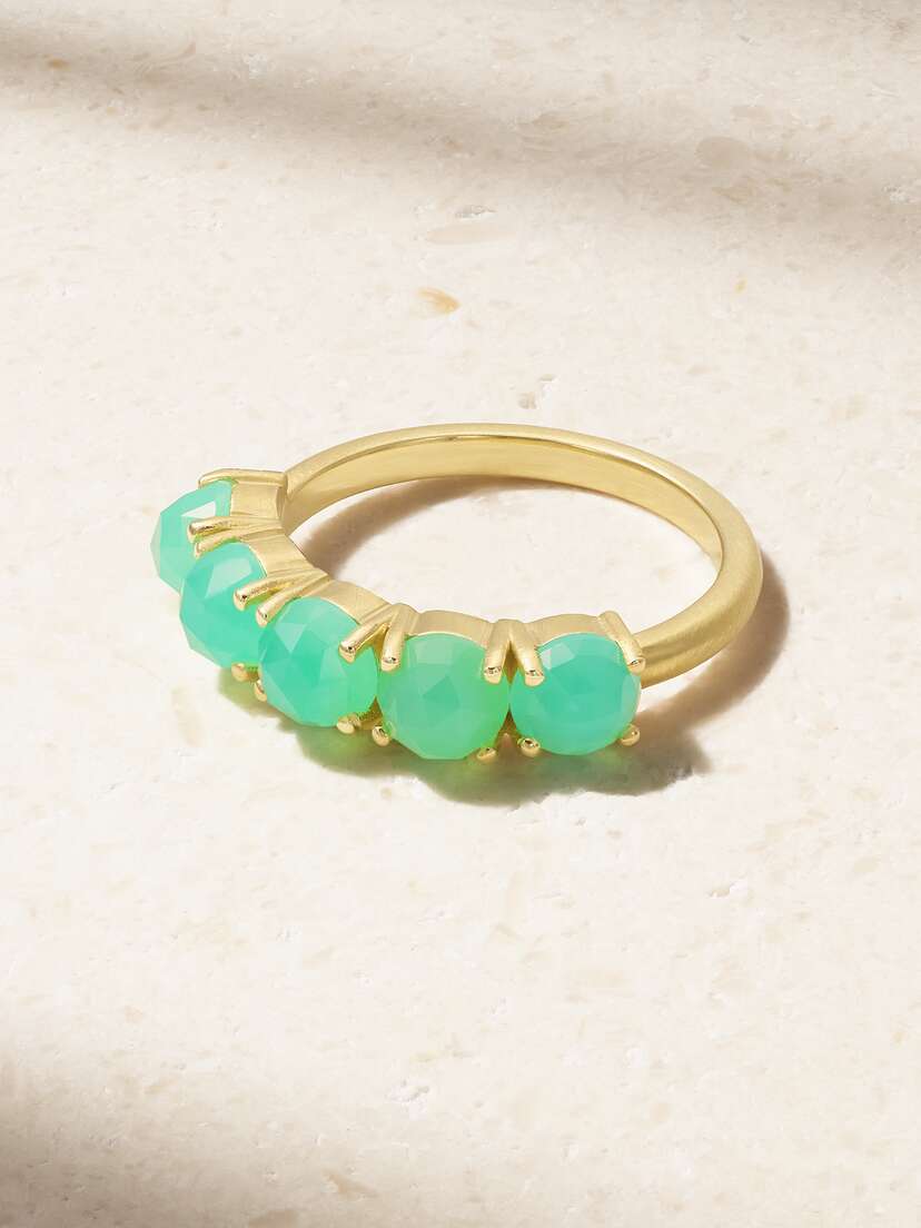 Irene Neuwirth Classic 18-karat Gold Chrysoprase Ring