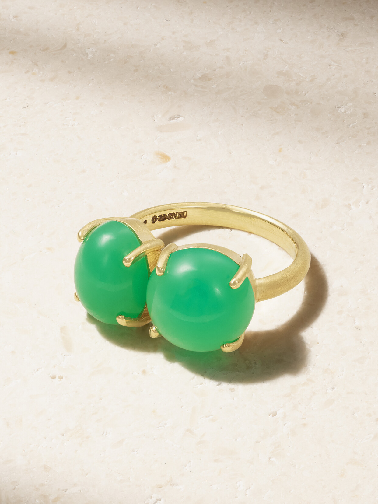 Irene Neuwirth Classic 18-karat Gold Chrysoprase Ring In Green