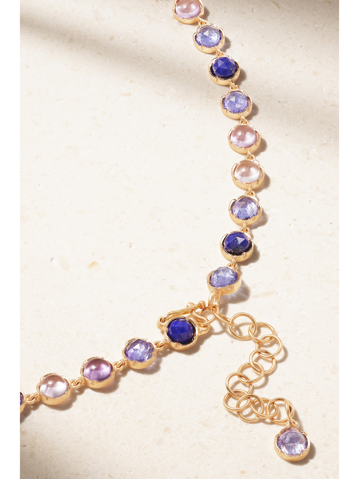 Irene Neuwirth Classic 18-karat Rose Gold Multi-stone Necklace In Purple