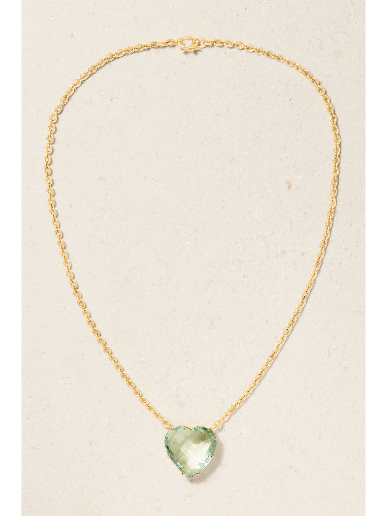 Shop Irene Neuwirth Love 18-karat Gold Beryl Necklace In Unknown