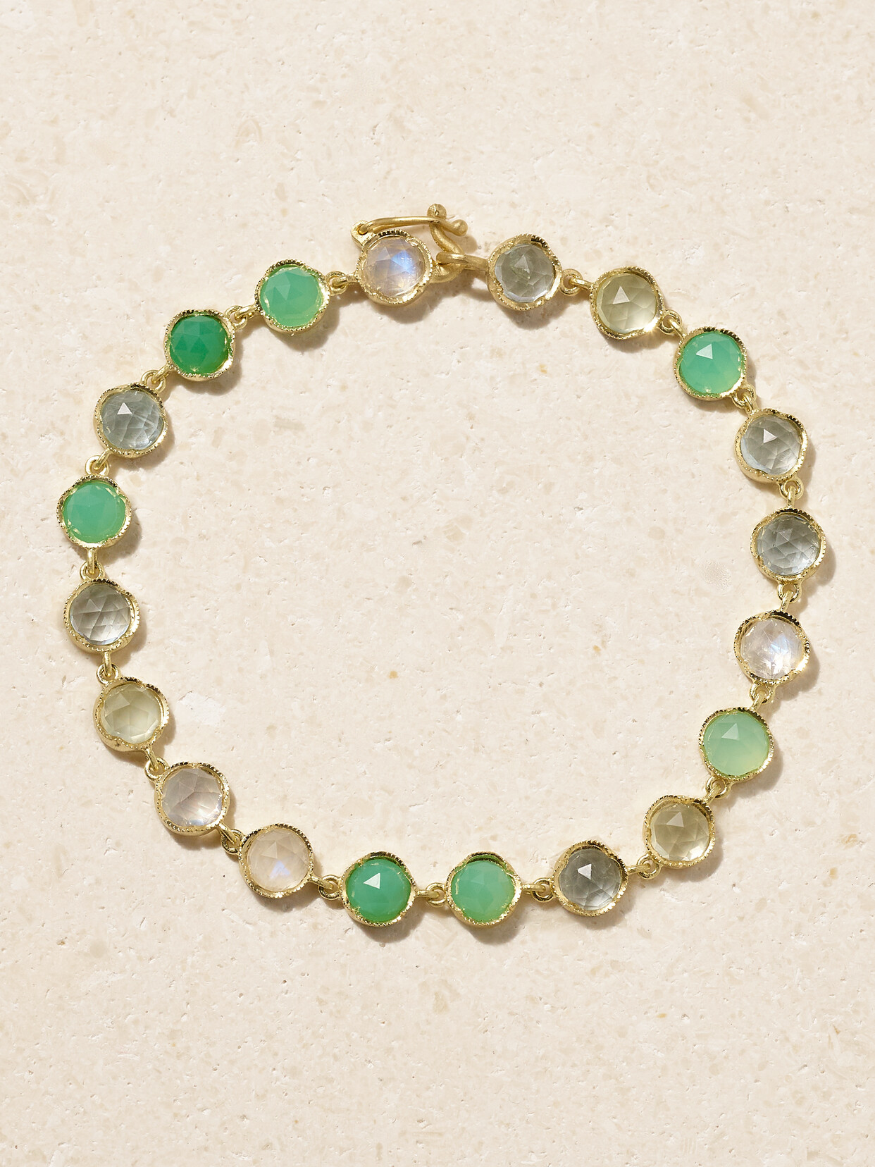 Irene Neuwirth 18-karat Gold Multi-stone Bracelet In Green