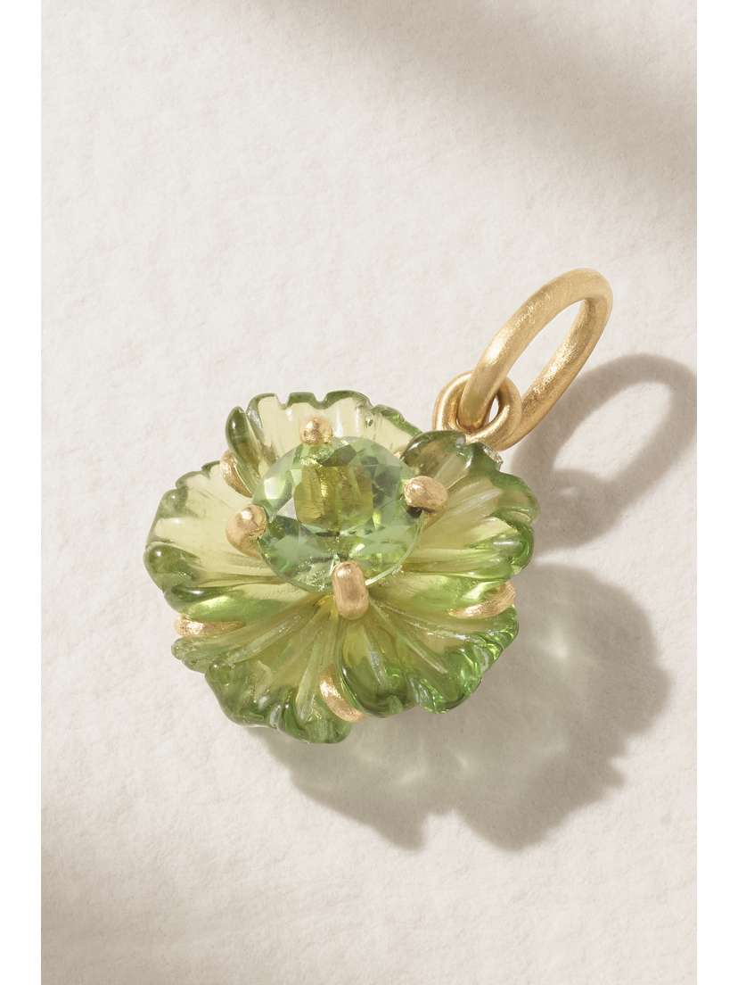 Irene Neuwirth Tropical Flower 18-karat Gold Tourmaline Pendant