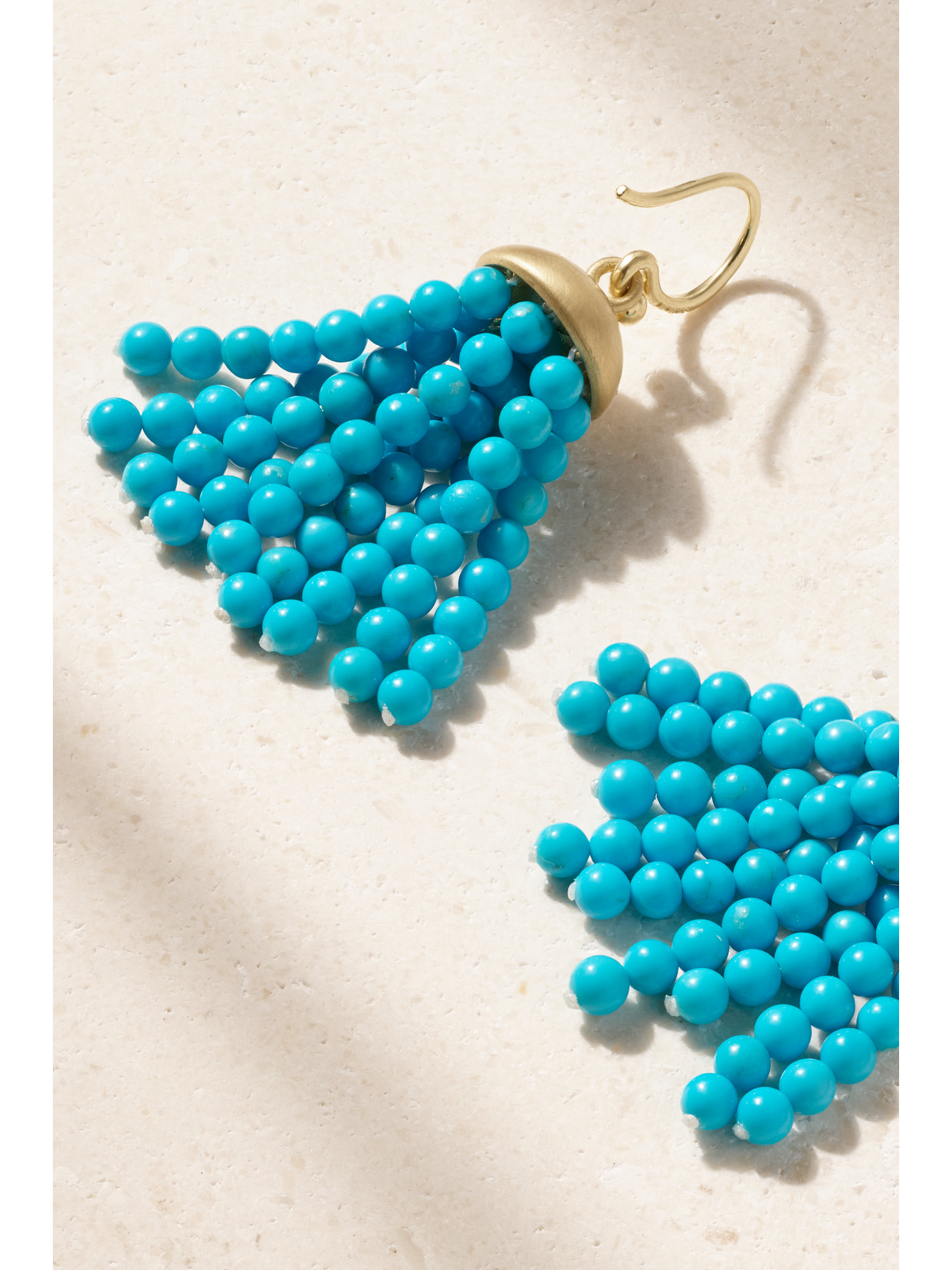 Irene Neuwirth 18-karat Gold, Turquoise And Diamond Earrings In Blue