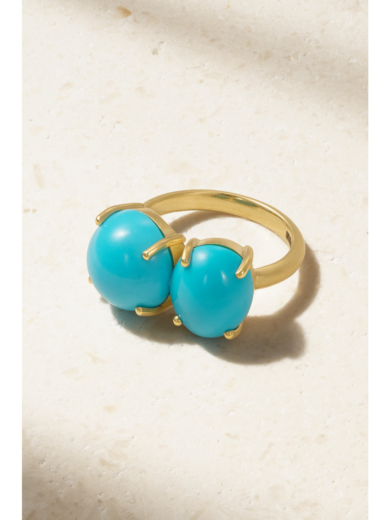 Irene Neuwirth Classic 18-karat Gold Turquoise Ring In Blue