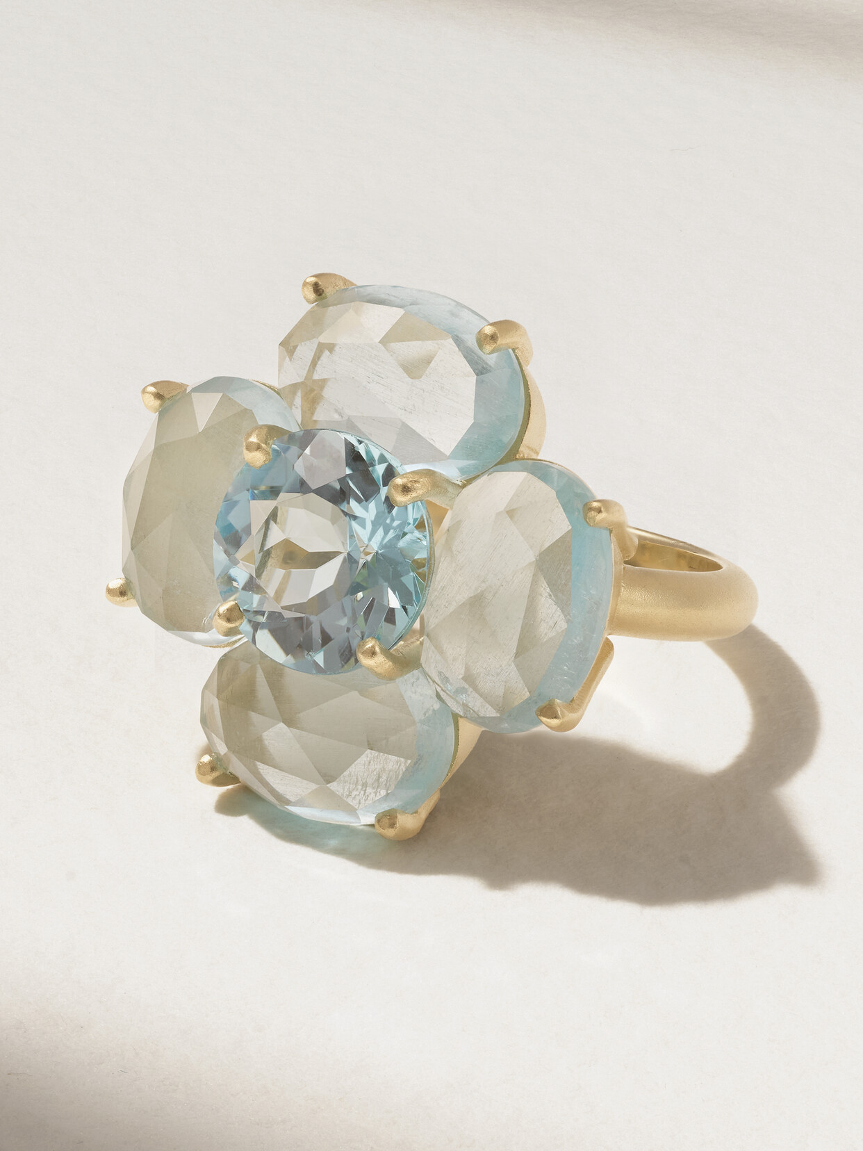 Irene Neuwirth - Classic 18-karat Gold Acquamarine Ring - Blue