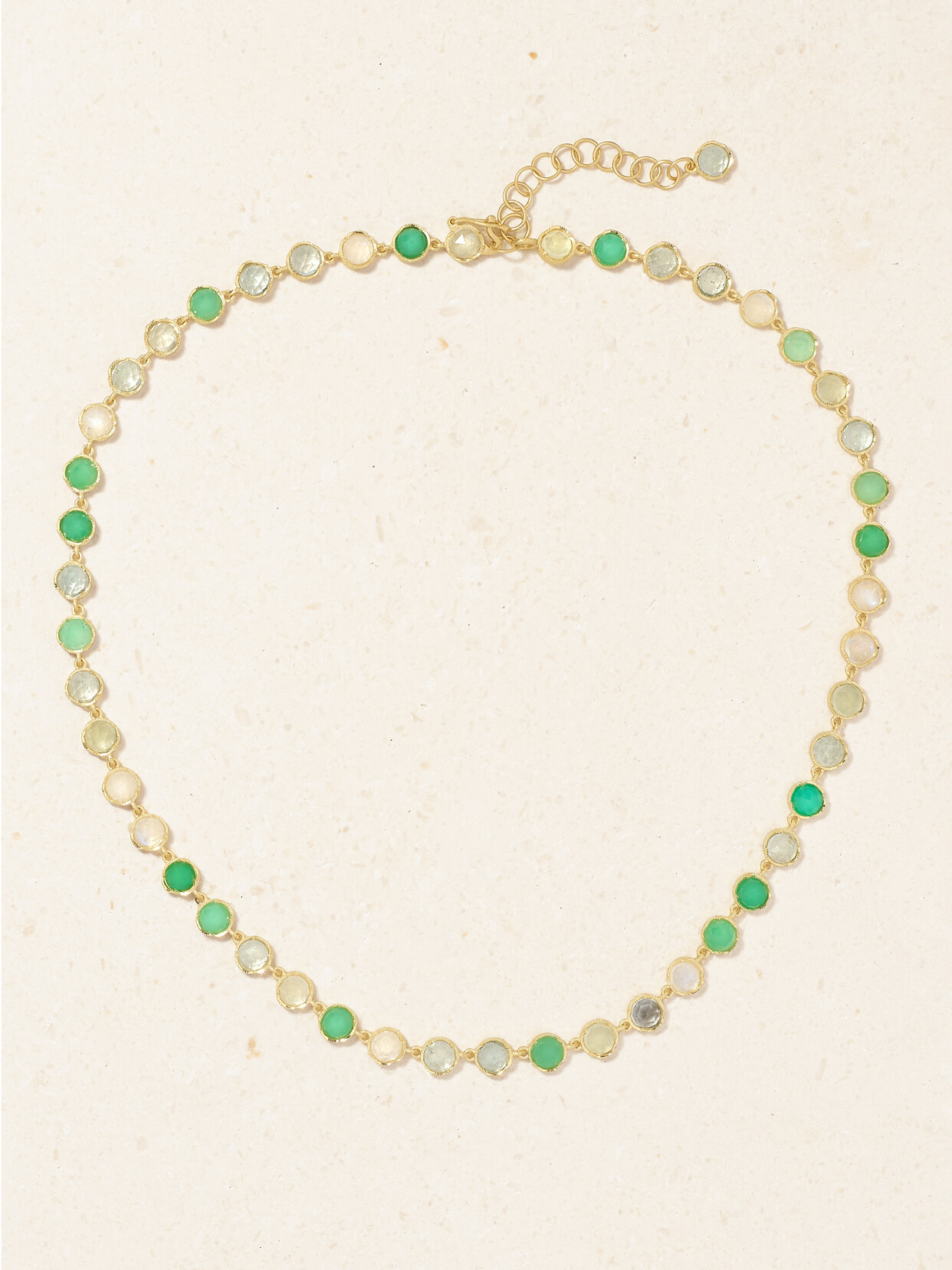 Irene Neuwirth 18-karat Gold Multi-stone Necklace In Green