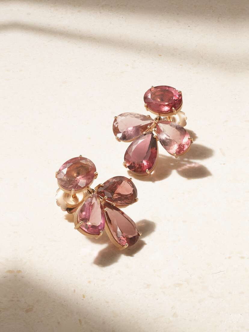 Irene Neuwirth Gemmy Gem 18-karat Rose Gold Tourmaline Earrings