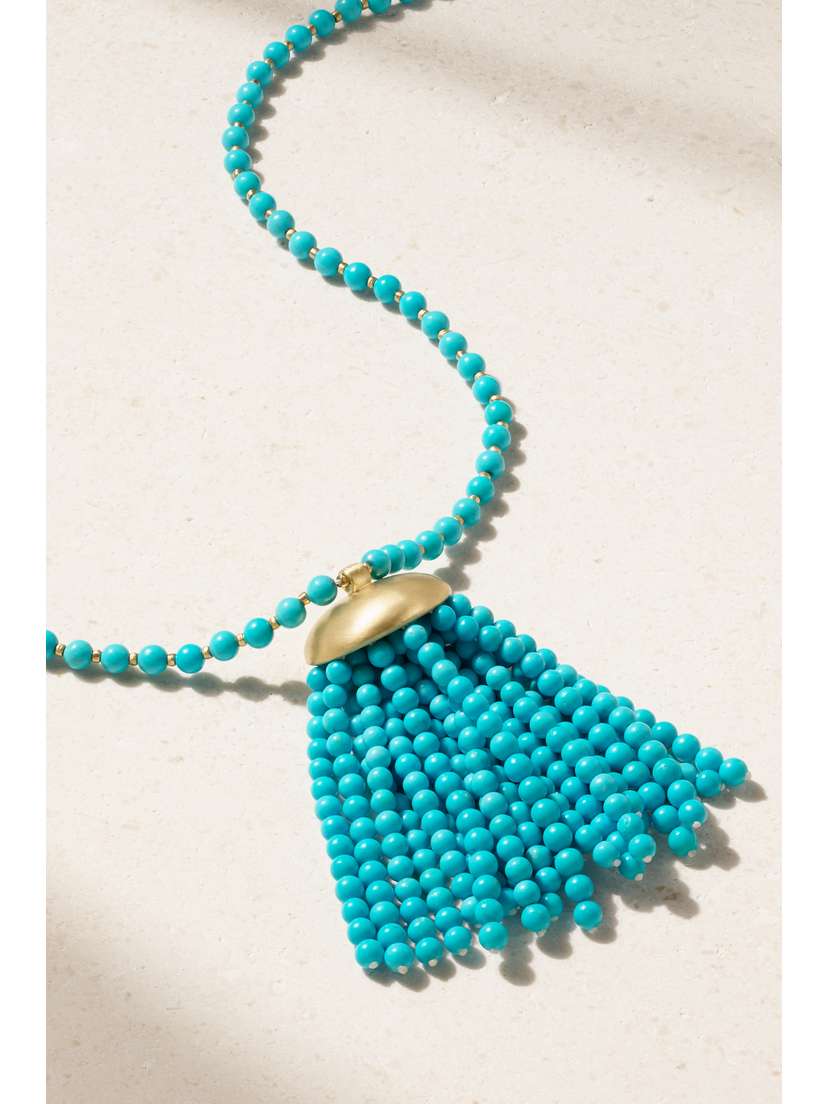 Irene Neuwirth 18-karat Gold Turquoise Necklace
