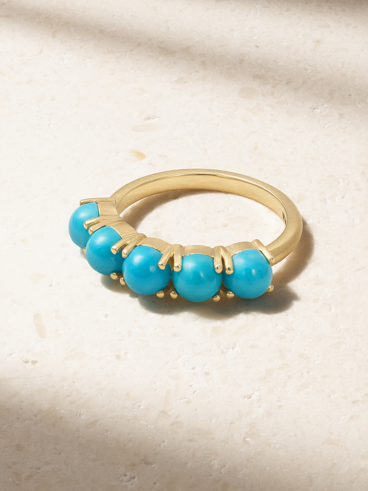Irene Neuwirth Classic 18-karat Gold Turquoise Ring In Blue