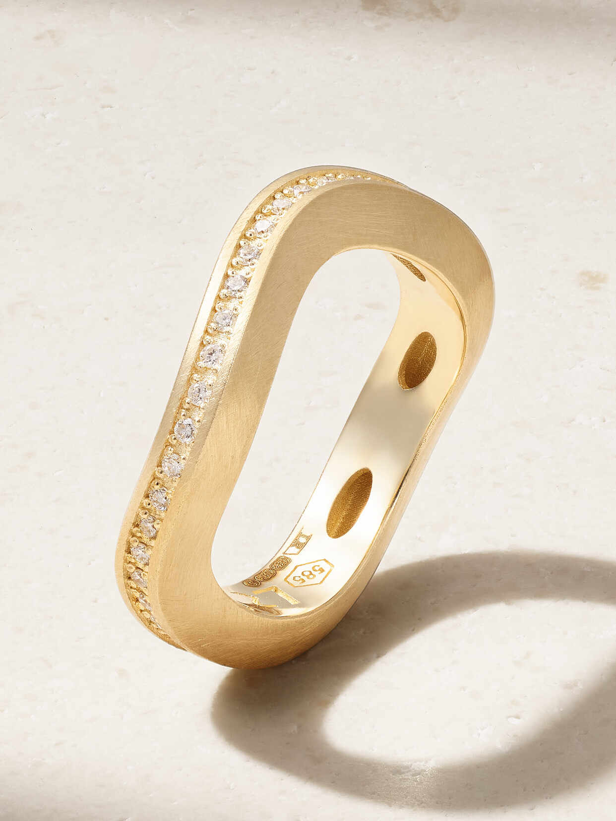 Lauren Rubinski 14-karat Gold Diamond Ring