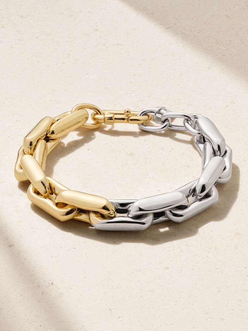 Lauren Rubinski 14-karat Yellow And White Gold Bracelet