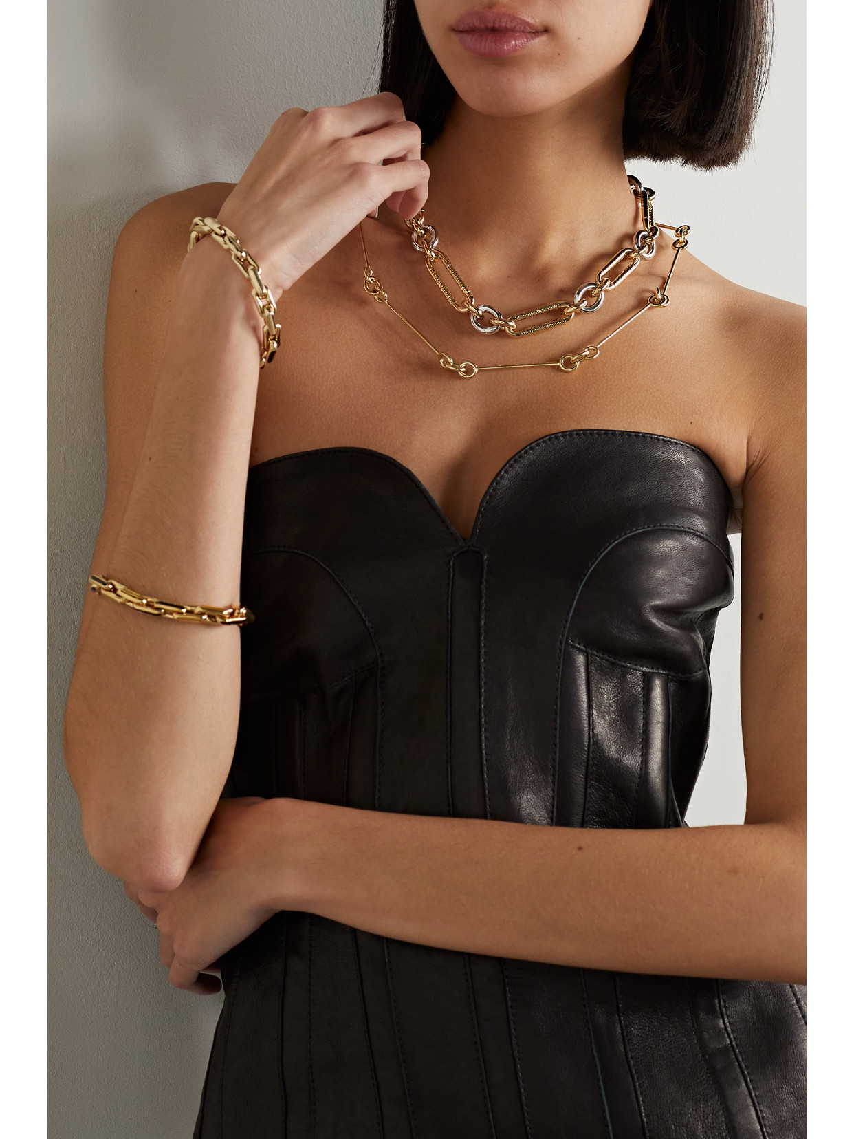 Shop Lauren Rubinski 14-karat Gold Necklace