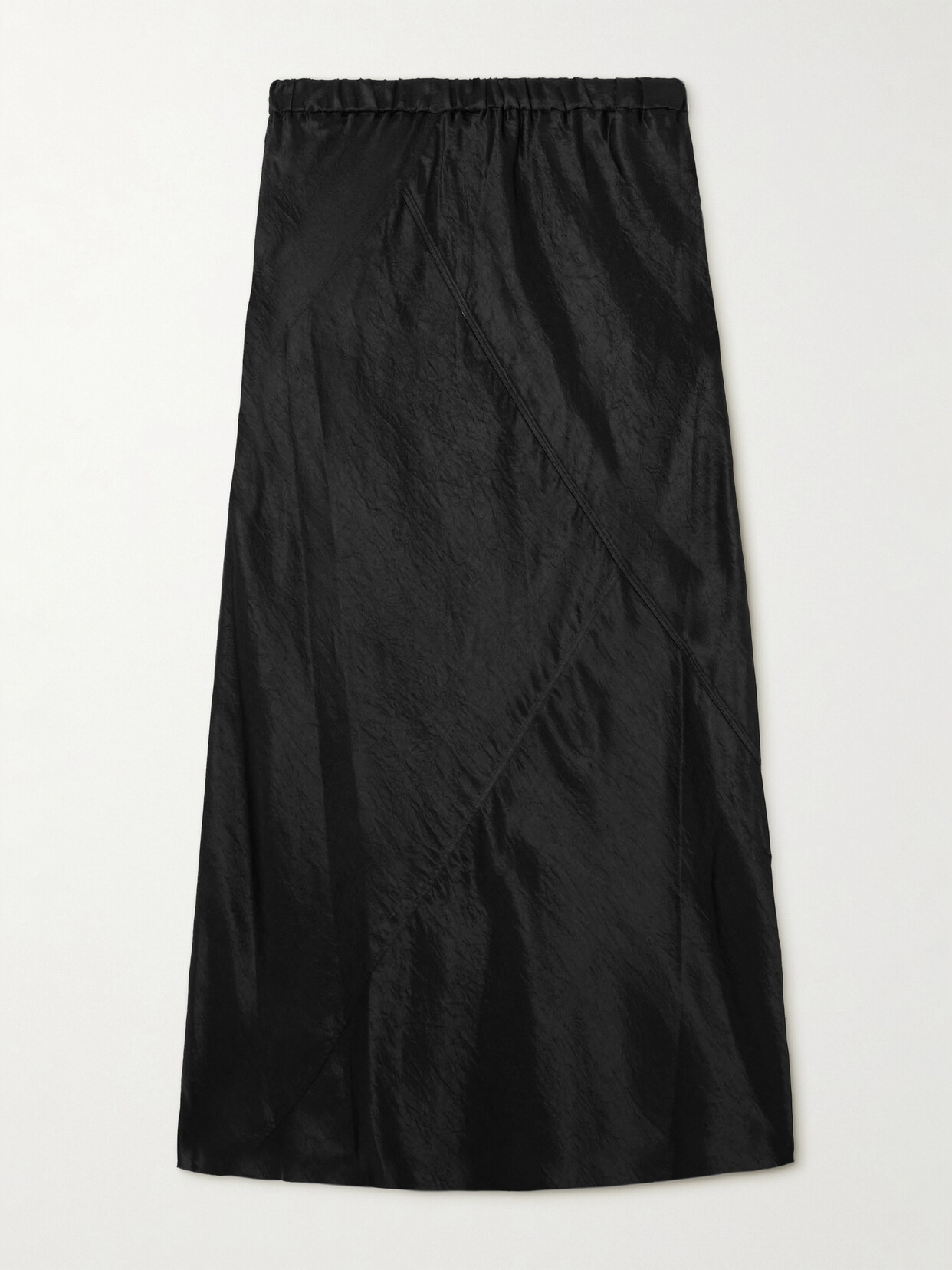 Lauren Manoogian - + Net Sustain Crinkled-satin Midi Skirt - Black