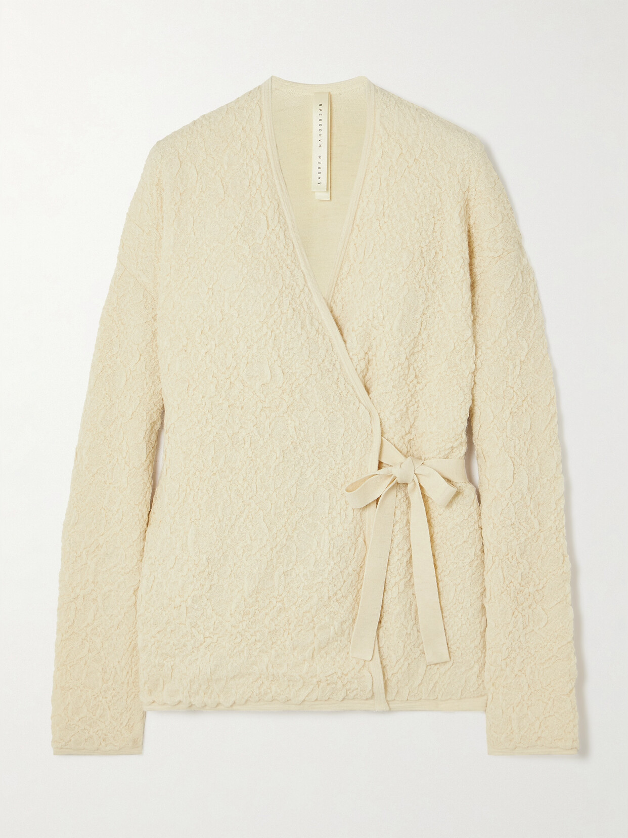 Lauren Manoogian - + Net Sustain Alpaca-blend Wrap Cardigan - Cream