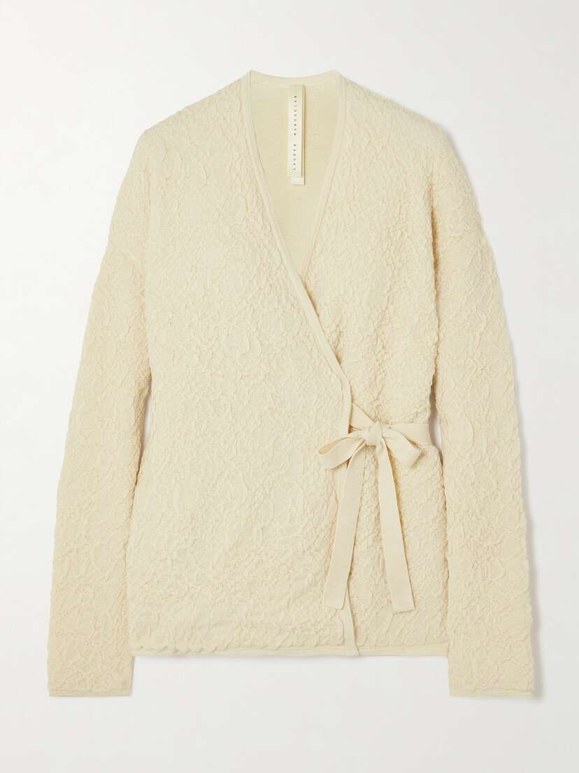 Lauren Manoogian + Net Sustain Alpaca-blend Wrap Cardigan