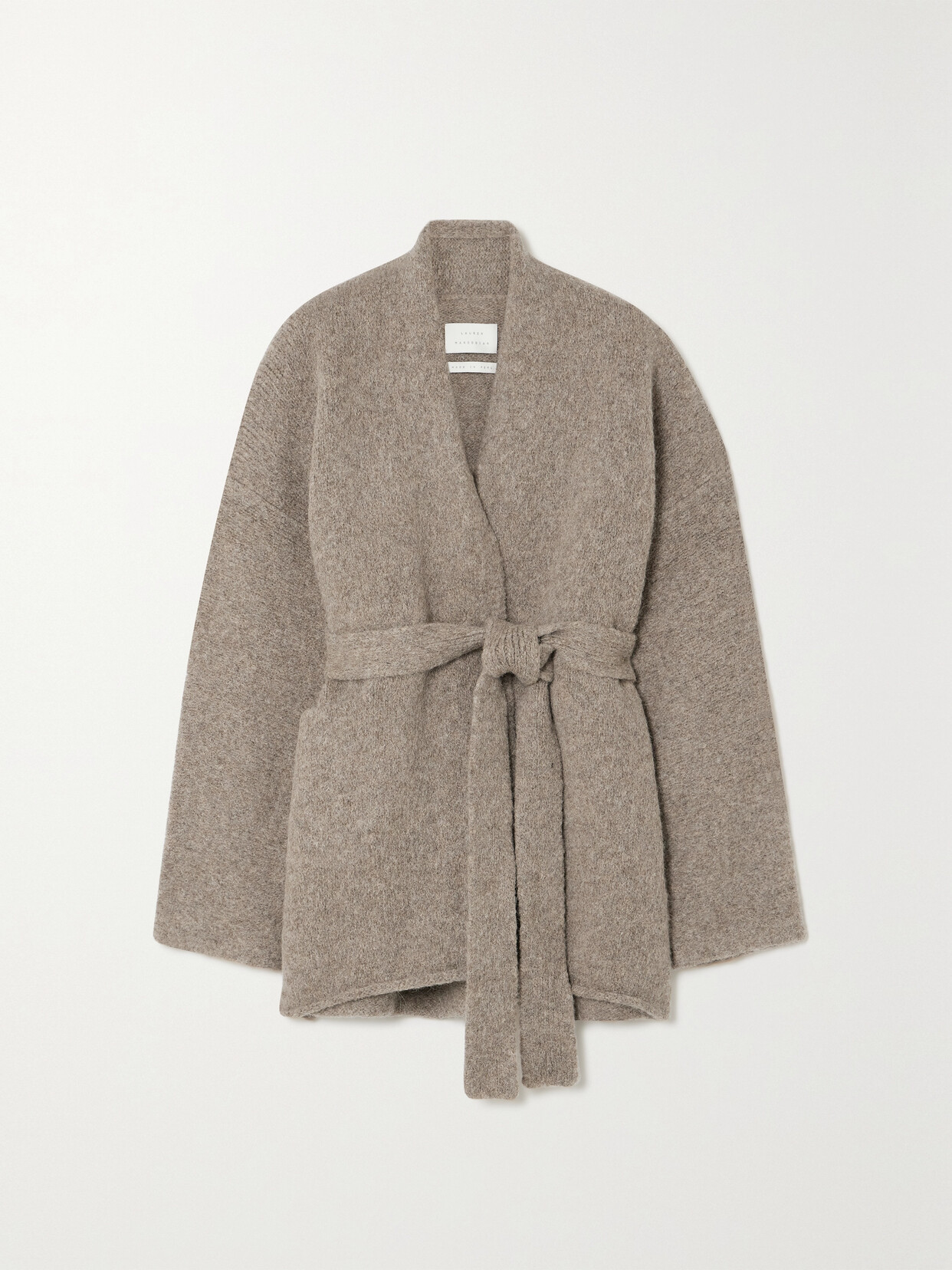 Lauren Manoogian - + Net Sustain Coto Belted Brushed Alpaca-blend Cardigan - Neutrals