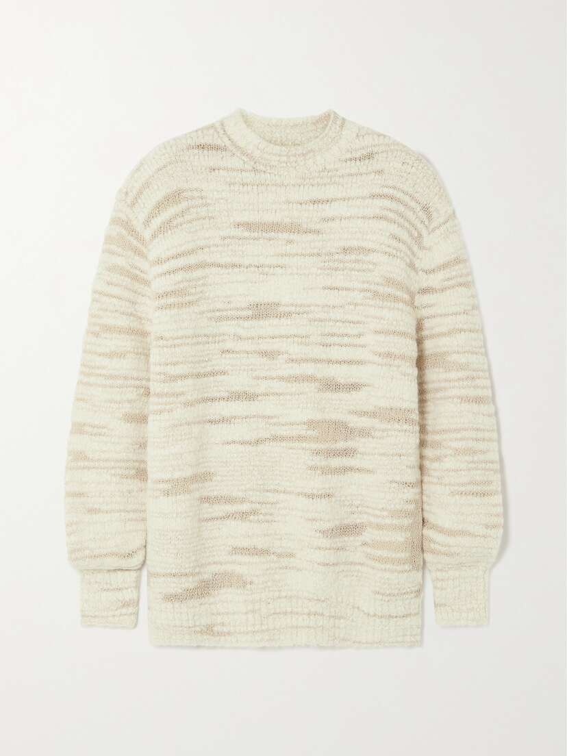 Lauren Manoogian + Net Sustain Open-knit Alpaca And Wool-blend Sweater