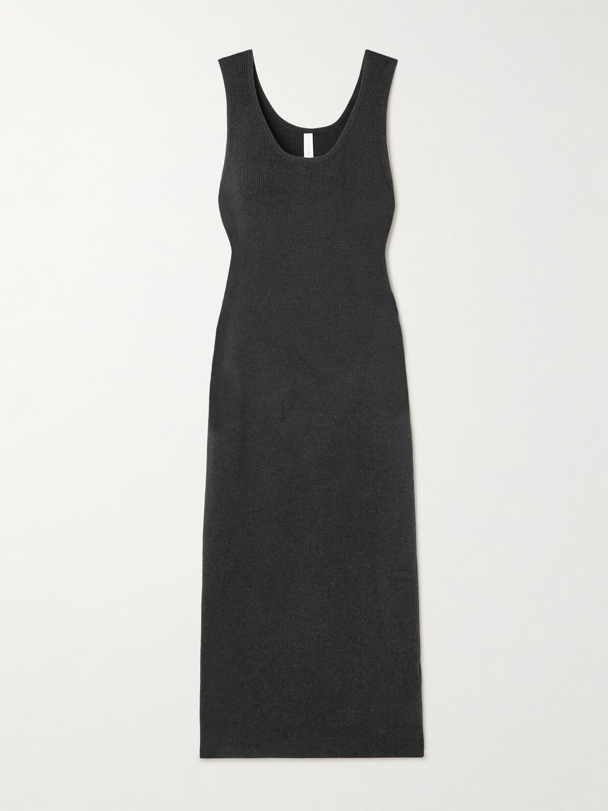 Lauren Manoogian Ribbed Stretch-pima Cotton Midi Dress - Black