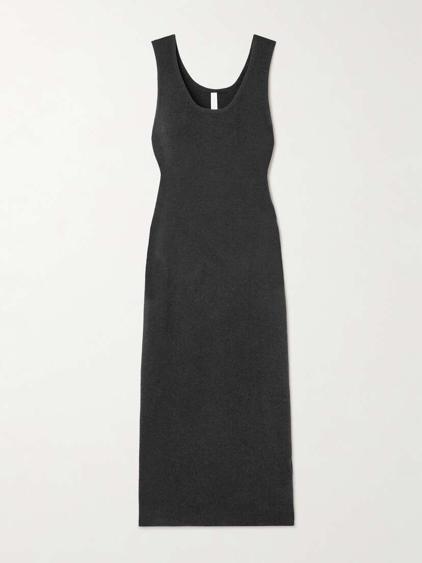 Lauren Manoogian Ribbed Stretch-pima Cotton Midi Dress