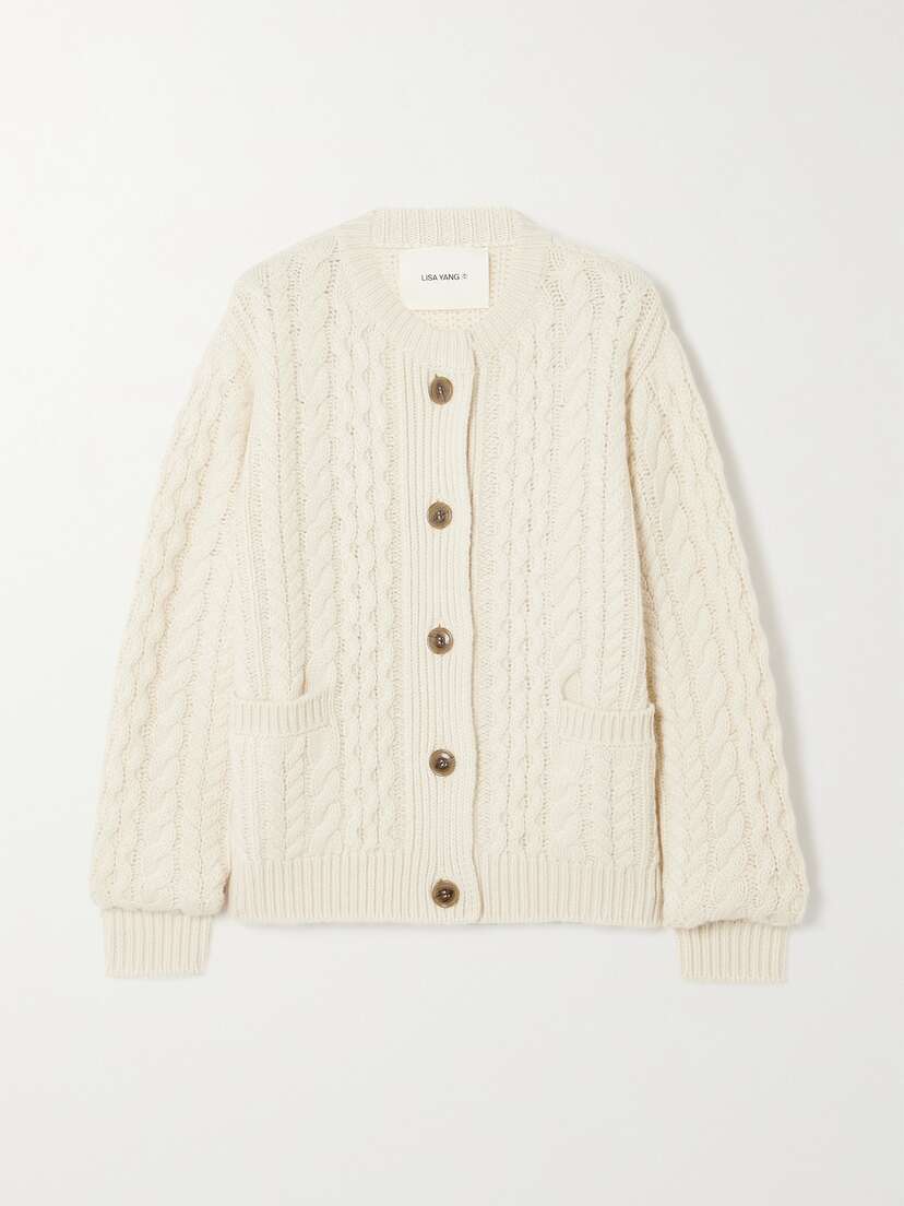 Lisa Yang Harriett Cable-knit Cashmere Cardigan