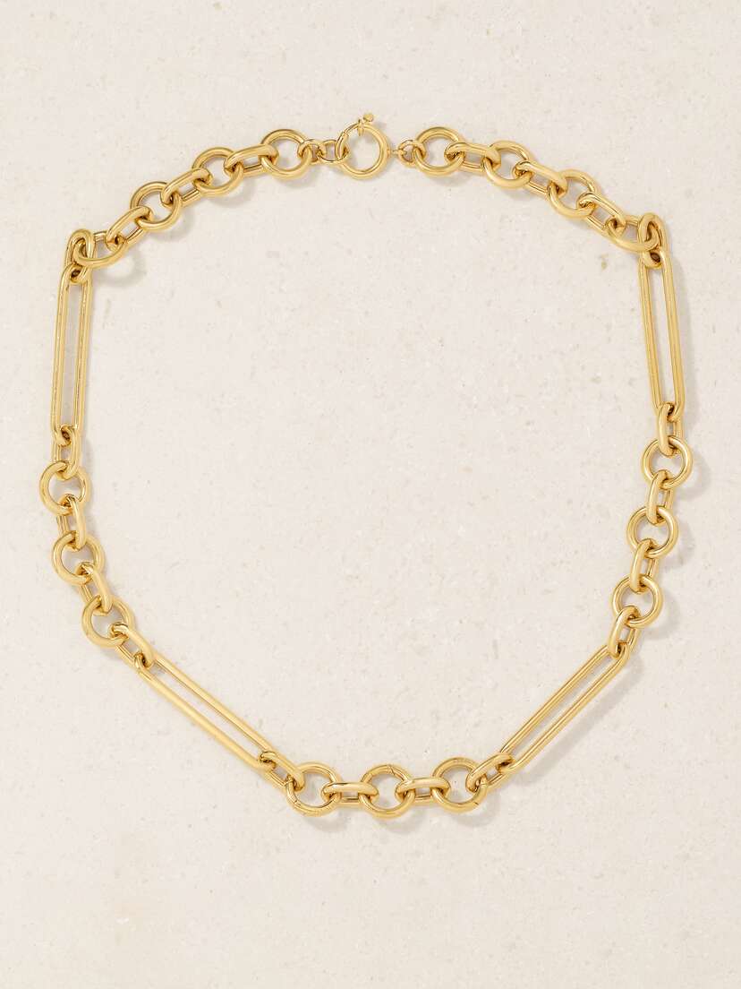 Foundrae Oversized Mixed Clip 18-karat Recycled Gold Necklace