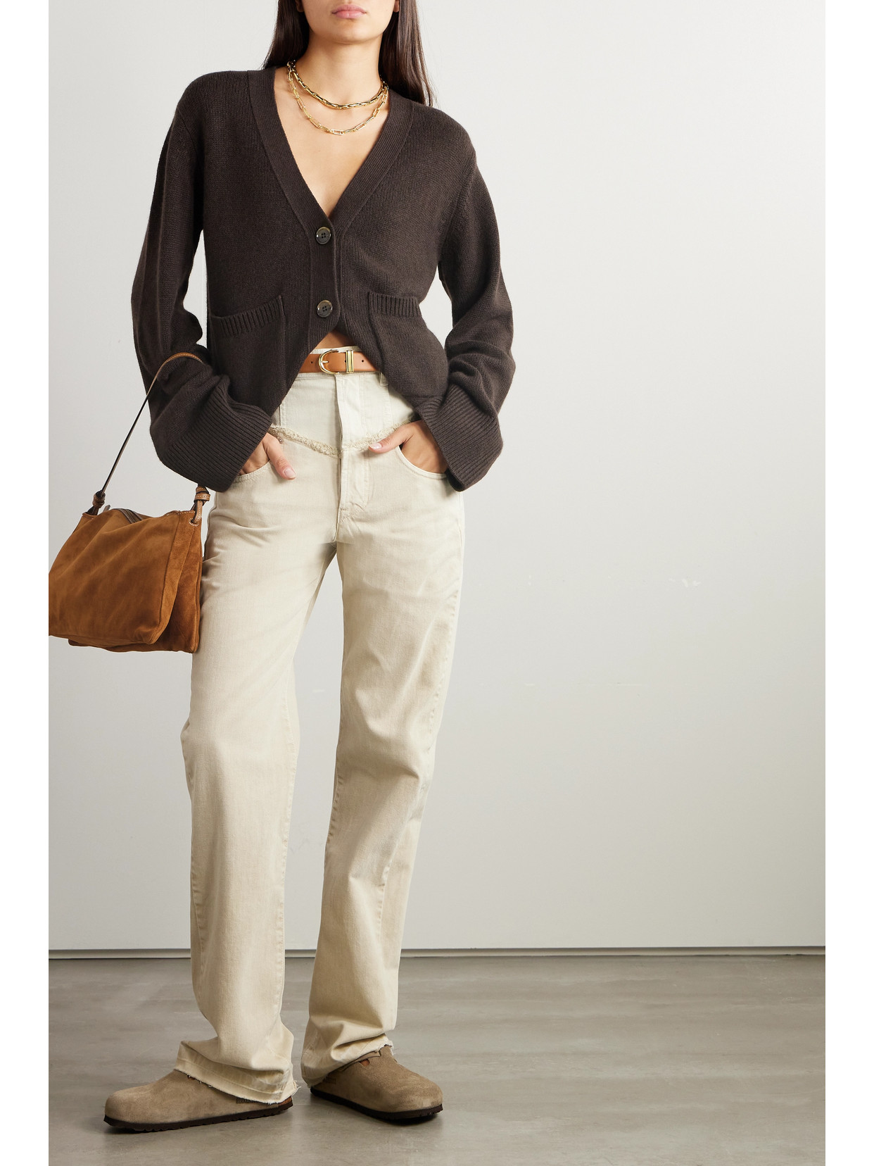 Shop Lisa Yang Danni Cashmere Cardigan In Brown