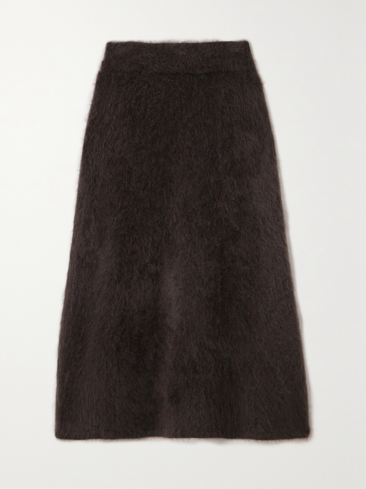 Lisa Yang - Asta Brushed-cashmere Midi Skirt - Brown