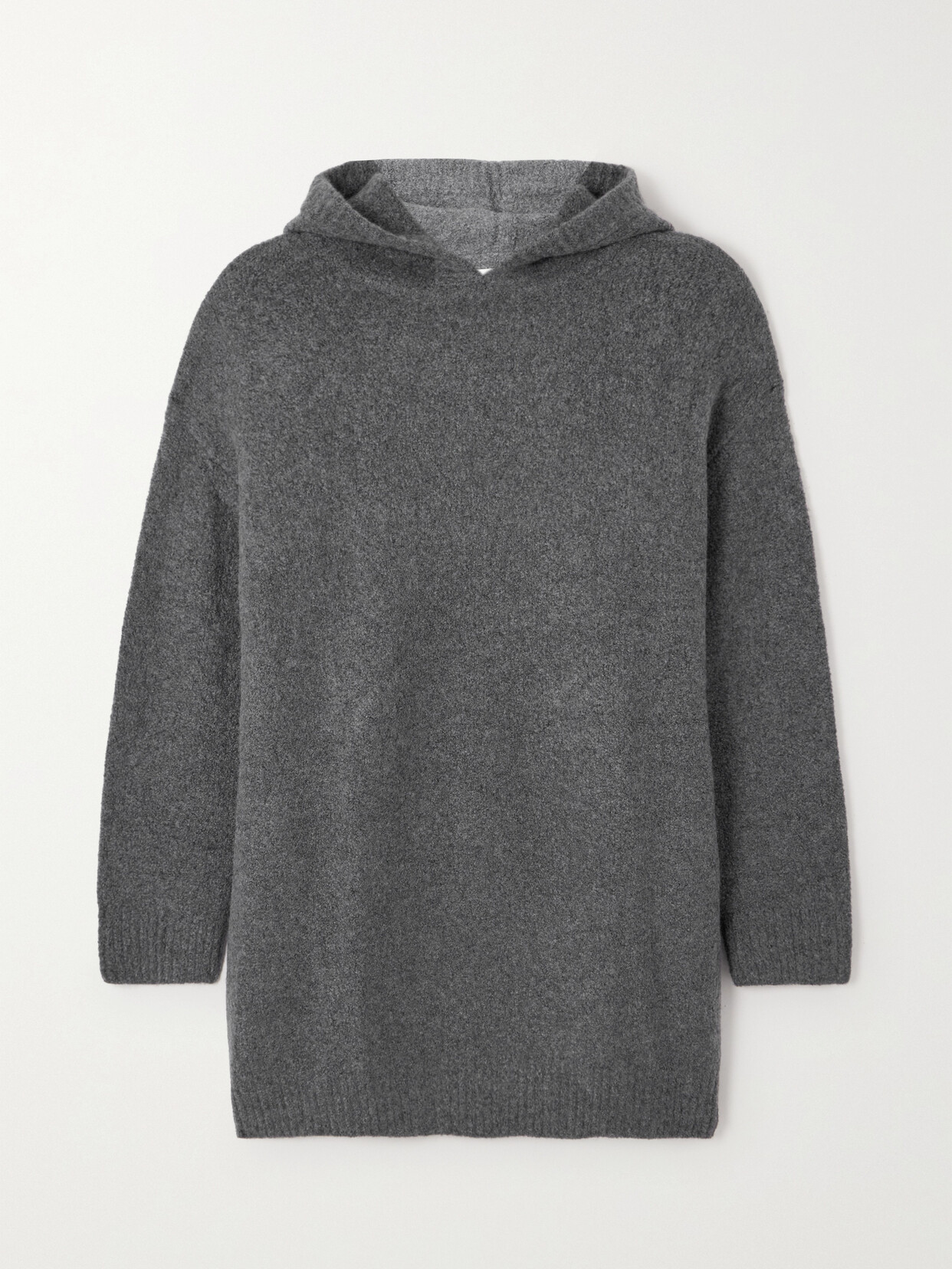 Lisa Yang - Louise Hooded Cashmere-bouclé Mini Dress - Gray