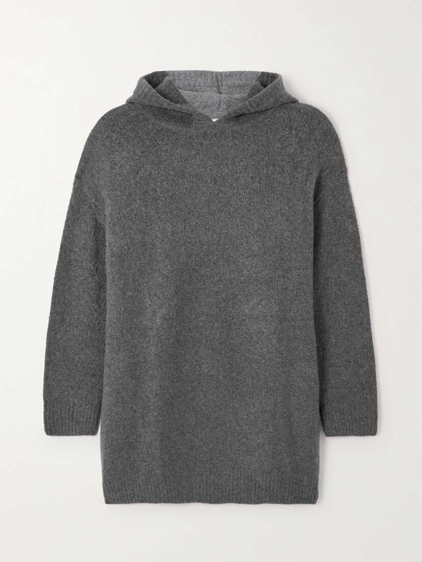 Lisa Yang Louise Hooded Cashmere-bouclé Mini Dress