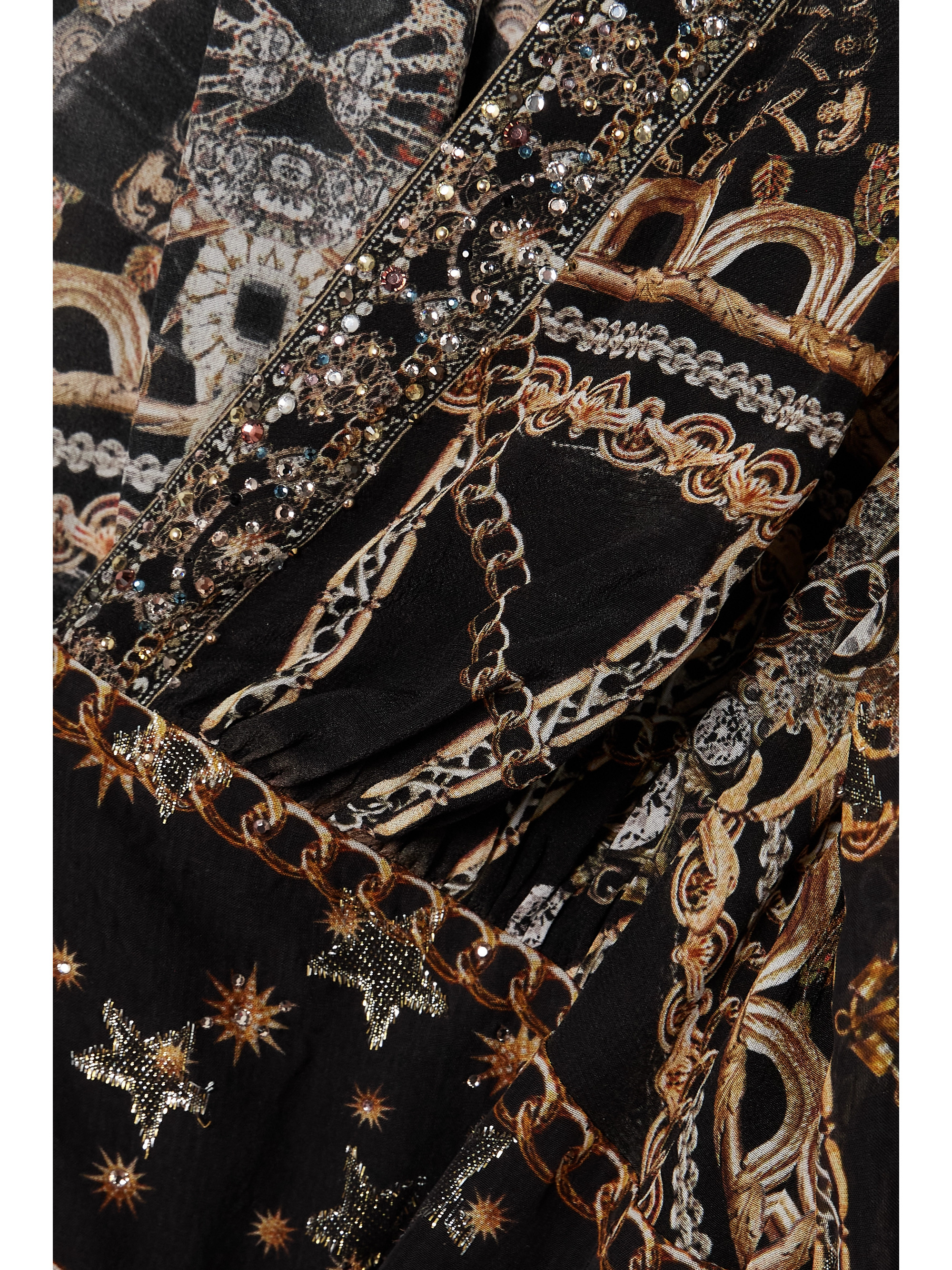 Camilla Crystal-embellished printed fil coupé silk-charmeuse maxi dress thumbnail