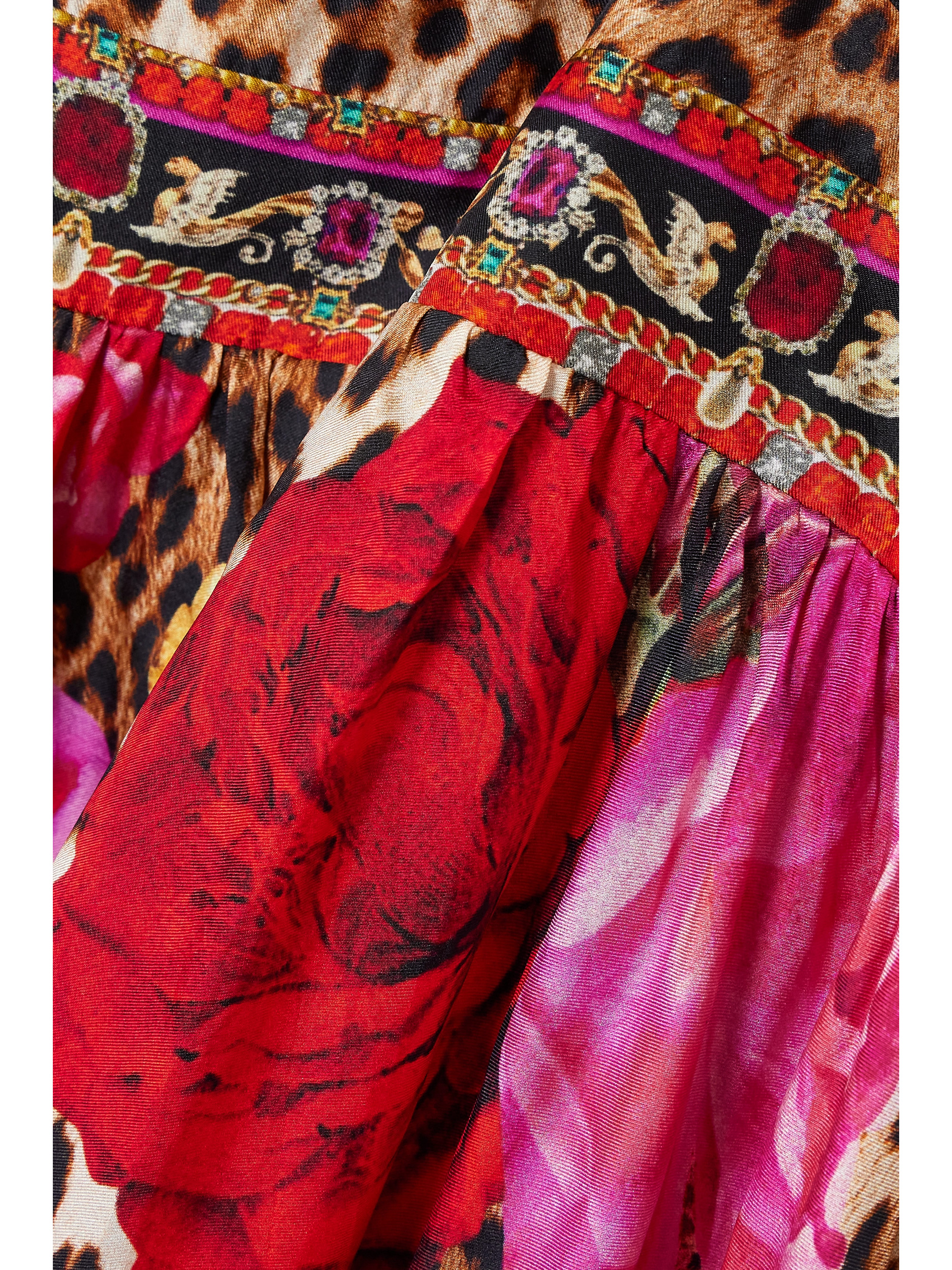 Camilla Crystal-embellished printed silk-twill maxi dress thumbnail