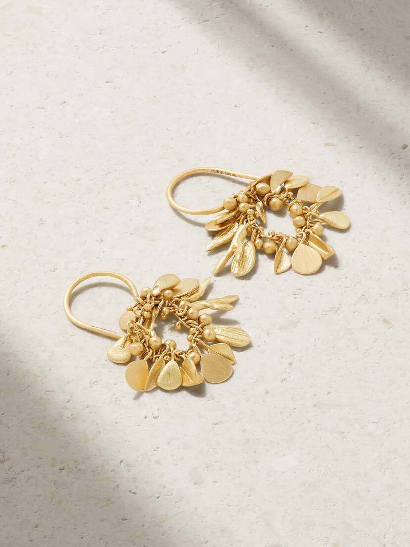 Sia Taylor Meadow Cluster 18-karat Gold Earrings