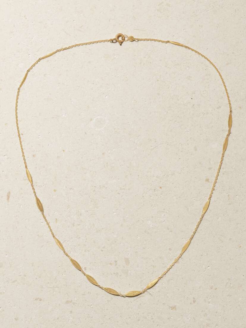 Sia Taylor Grass Seeds 18-karat Gold Necklace