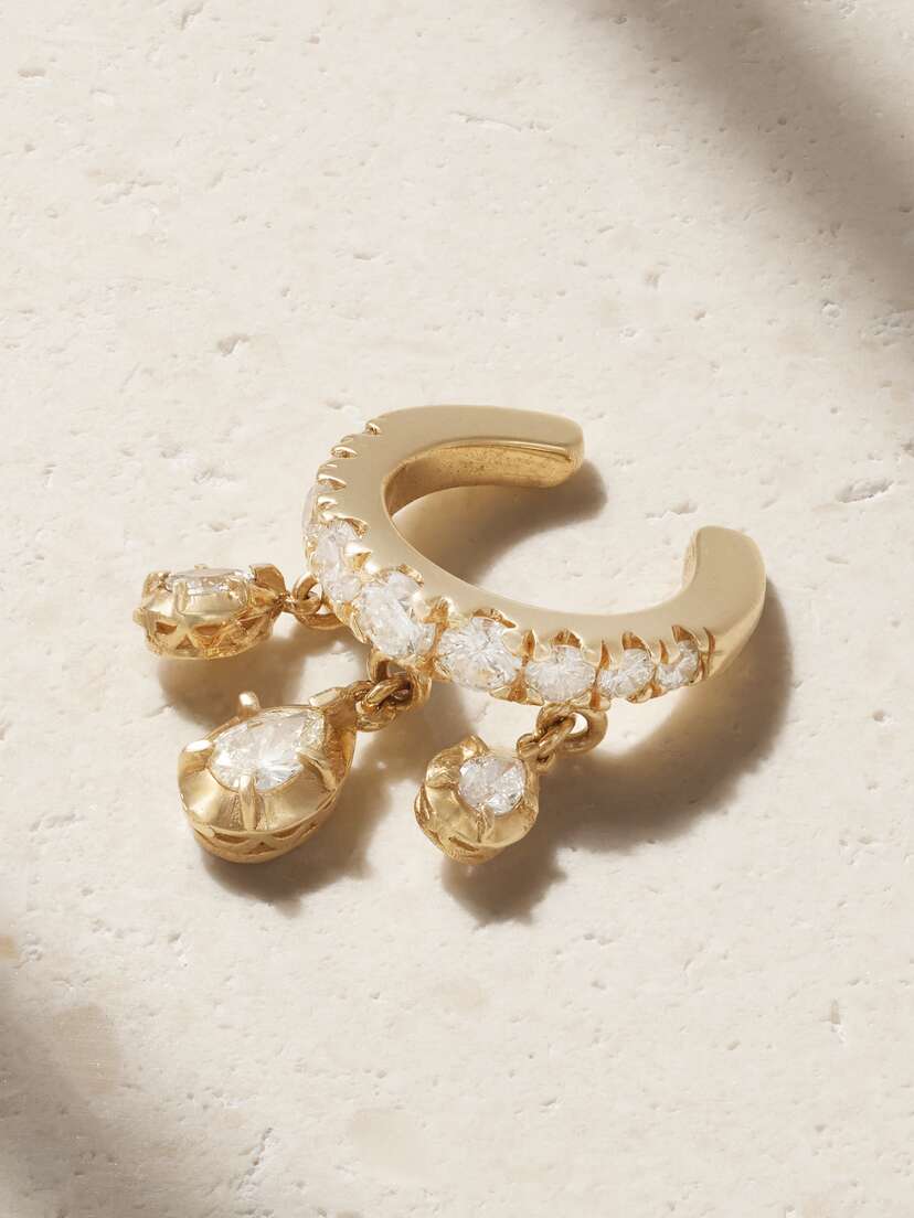 Jacquie Aiche Sophia 14-karat Gold Diamond Ear Cuff
