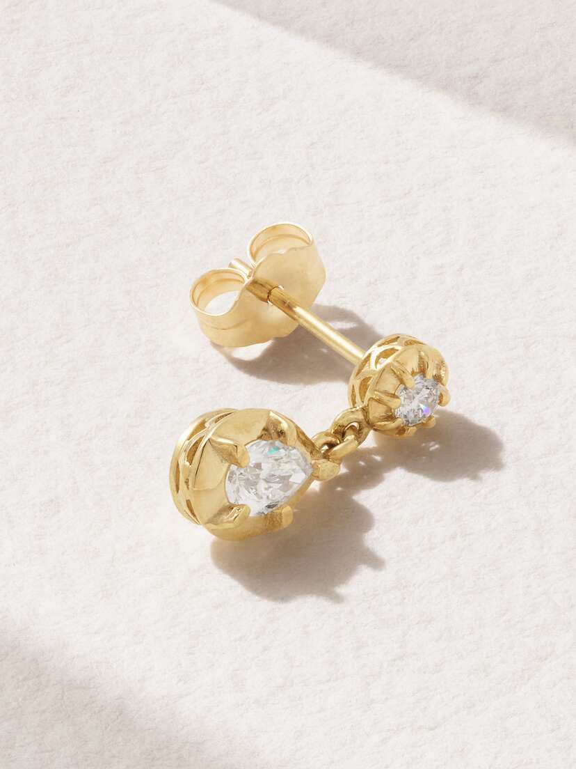 Jacquie Aiche Sophia 14-karat Gold Diamond Earring
