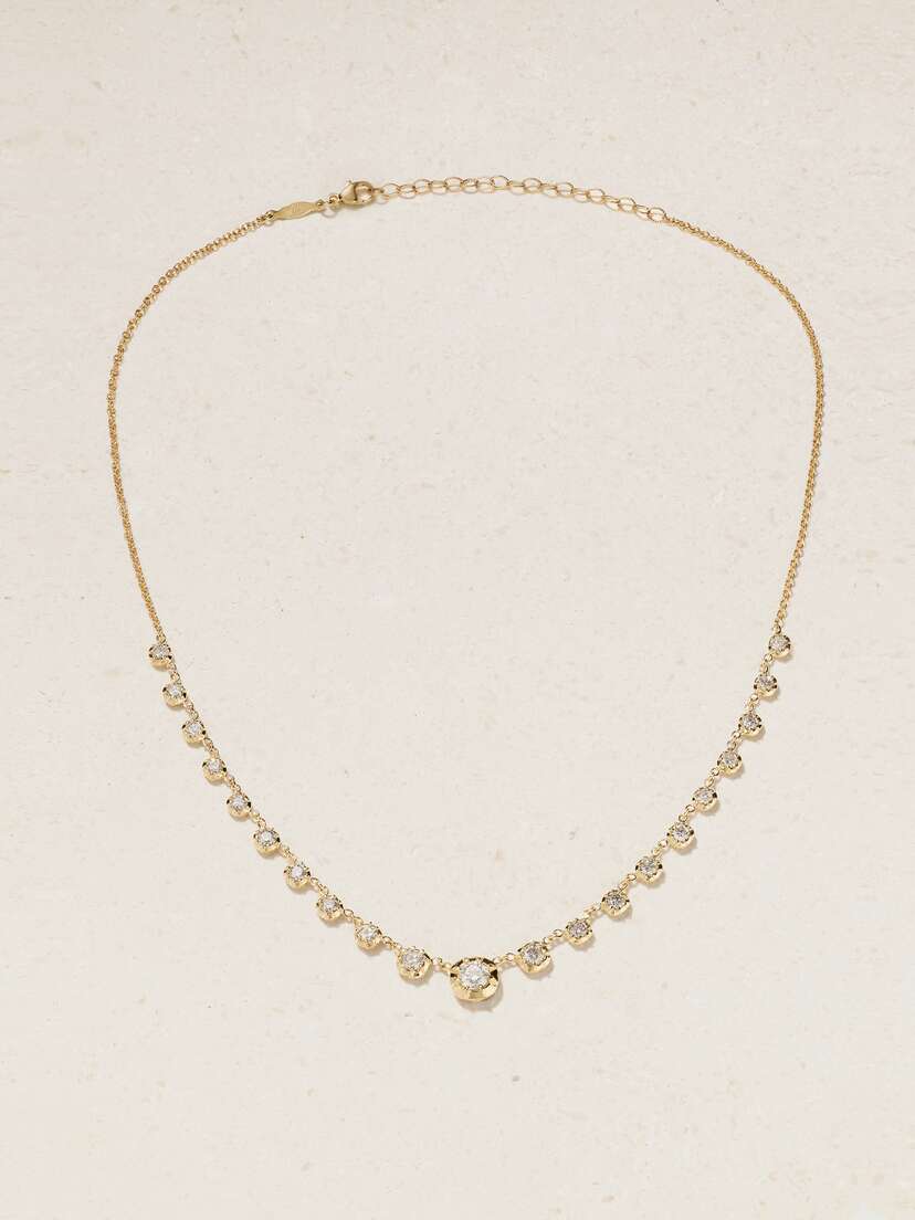 Jacquie Aiche Sophia 14-karat Gold Diamond Necklace