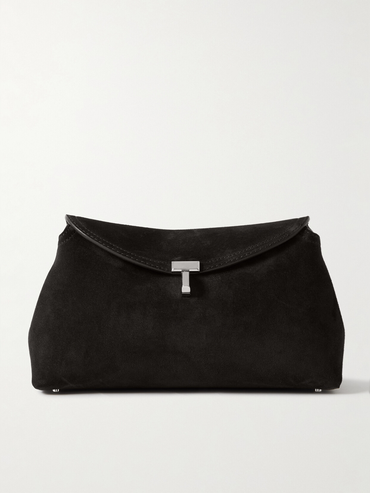 Totême T-lock Suede Shoulder Bag In Brown